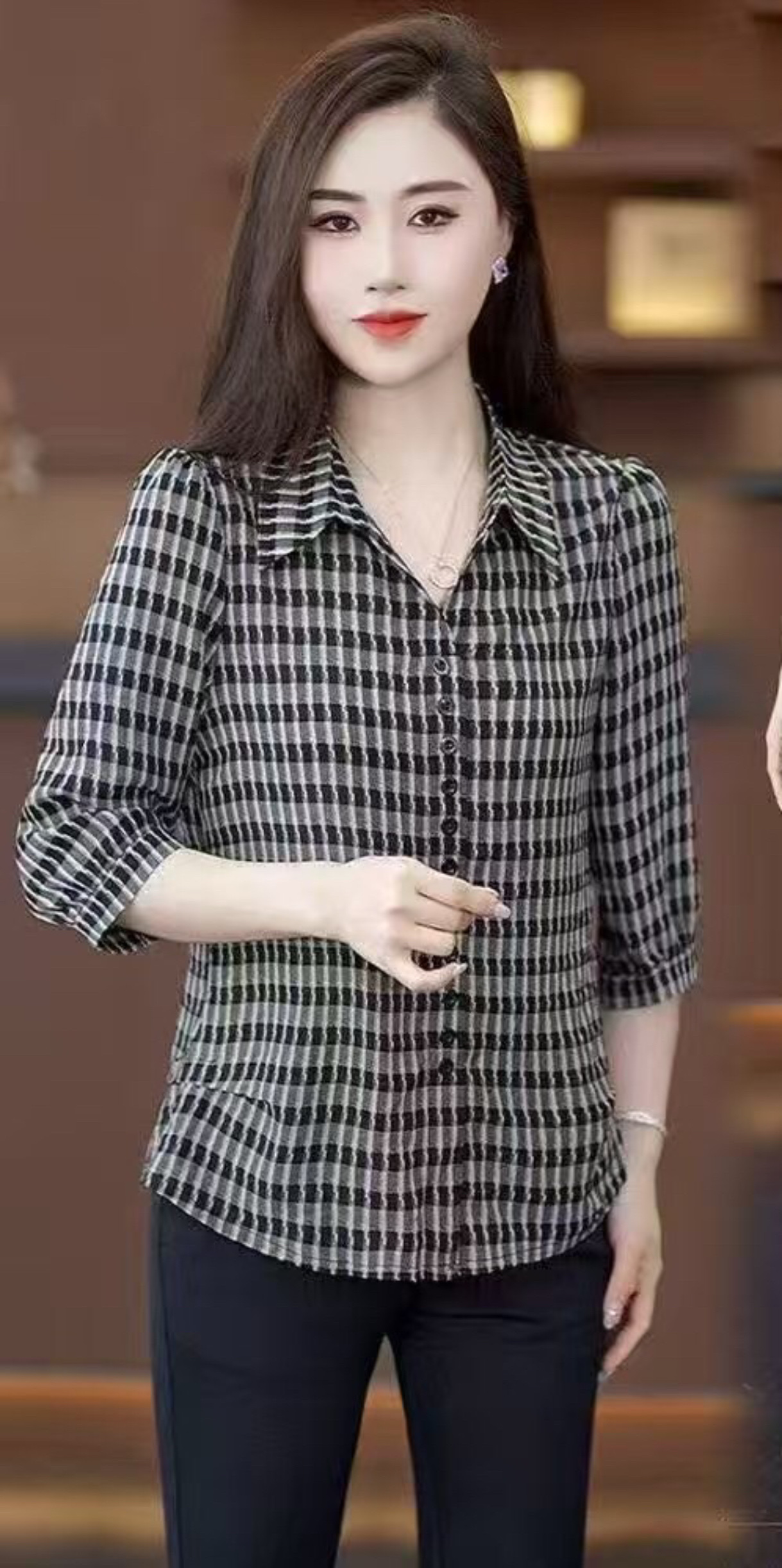 新品上市2025春秋季女装长袖上衣流行款时尚服装码子XL到3XL详情2