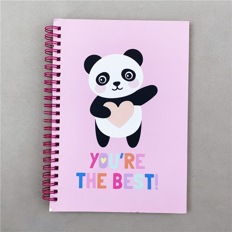 Customized American A5 soft leather panda Unicorn coil notebook notebook and cartoon coil planner notebook for foreign trade details Picture
