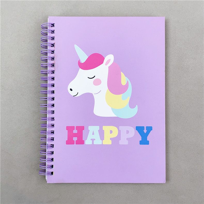 Customized American A5 soft leather panda Unicorn coil notebook notebook and cartoon coil planner notebook for foreign trade Specification image