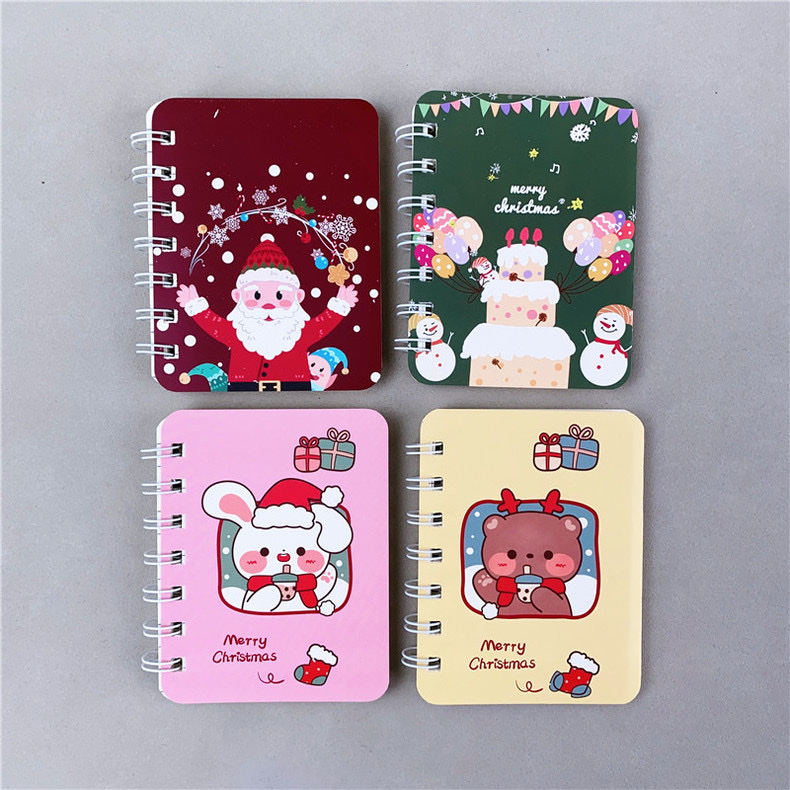 Customized Christmas A7 set series of foreign trade notebooks and notepads, cartoon coil planner notebooks, iron nail notebooks and coil notebooks can be customized