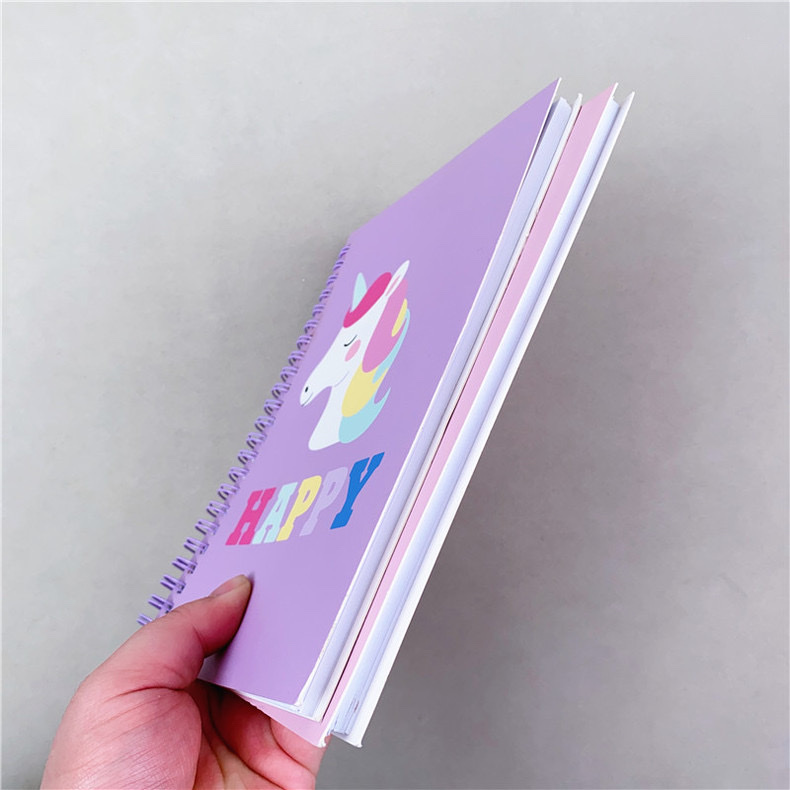 Customized American A5 soft leather panda Unicorn coil notebook notebook and cartoon coil planner notebook for foreign trade detail image 6