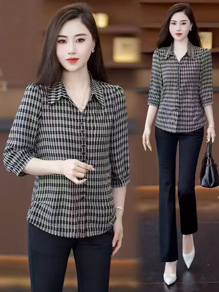 新品上市2025春秋季女装长袖上衣流行款时尚服装码子XL到3XL详情4