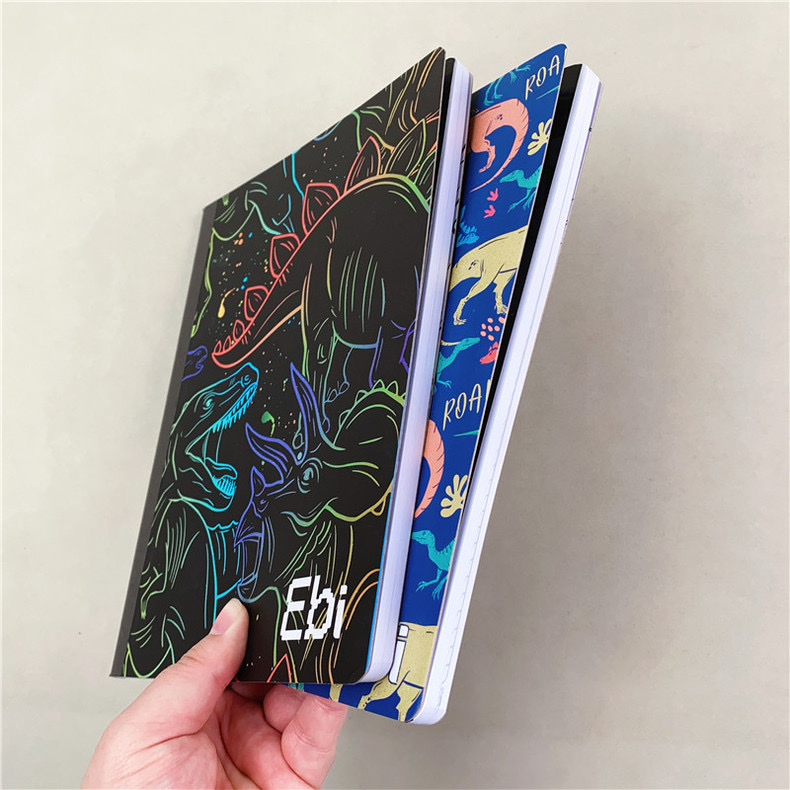 Cuaderno de comercio exterior personalizado de comercio exterior ~ B5 dinosaurio coil horizontal cuaderno de comercio exterior cuaderno de dibujos animados coil libro de libro de mano pic 9