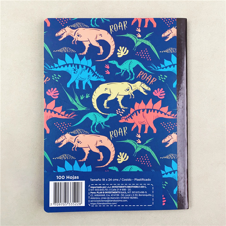 Cuaderno de comercio exterior personalizado de comercio exterior ~ B5 dinosaurio coil horizontal cuaderno de comercio exterior cuaderno de dibujos animados coil libro de libro de mano pic 10