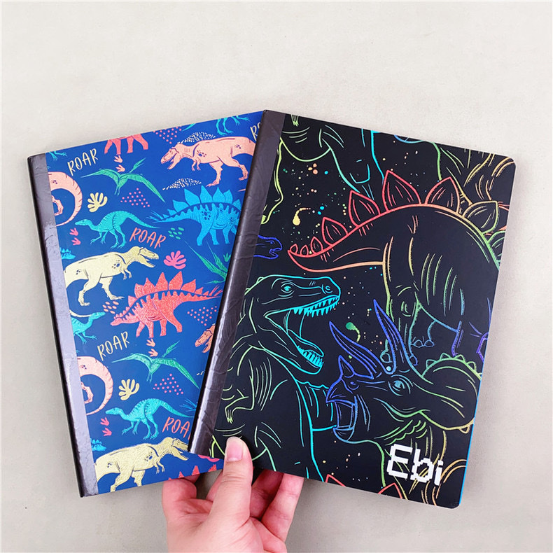 Customized foreign trade notebook and notepad, foreign trade ~ B5 Dinosaur Coil horizontal line Notepad, foreign trade notebook and notepad, Cartoon coil planner