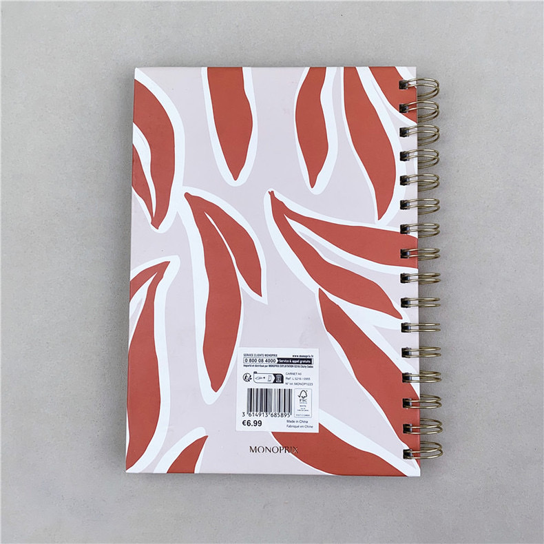 Cuaderno de comercio exterior cuaderno personalizado tipo americano A5 hardcase coil book clavija de hierro libro de texto coil cuaderno de dibujos animados coil libro de libro de mano Item Picture