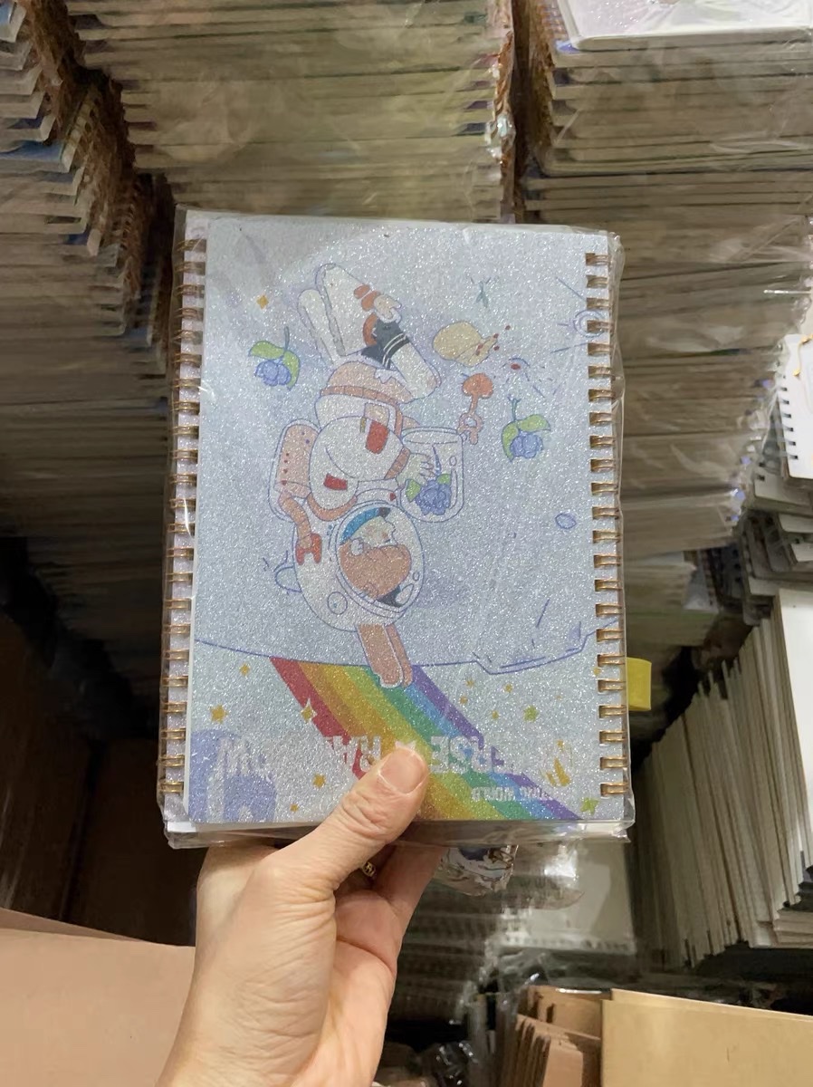 The B5 Libyan notebook for the African market, a checkered iron nail notebook and a saddle nail notebook, with landscape covers available for customization details Picture