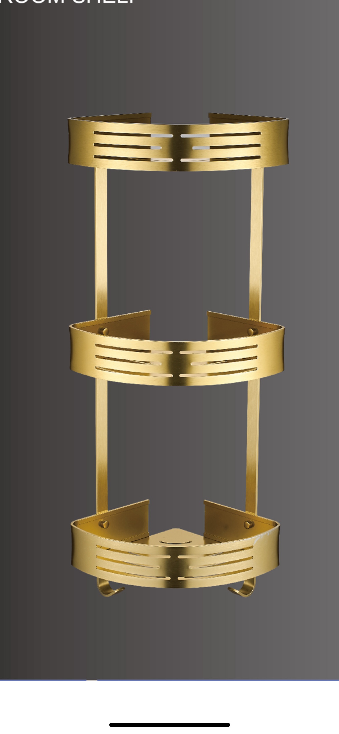 Double-layer aluminum natural color bathroom corner rack, bathroom storage wonder, space utilization shelf, rust-proof, durable and easy to install Item Picture