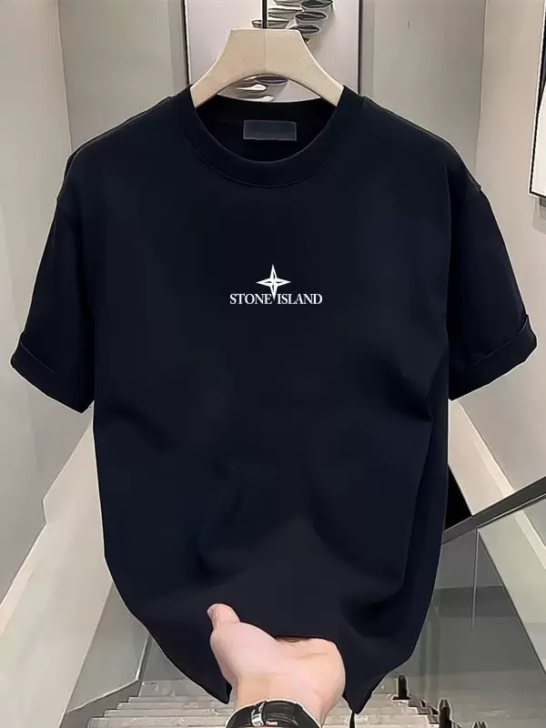 男装新款T恤男士短袖潮流 半截袖设计 衣服男短袖潮流 时尚休闲舒适透气