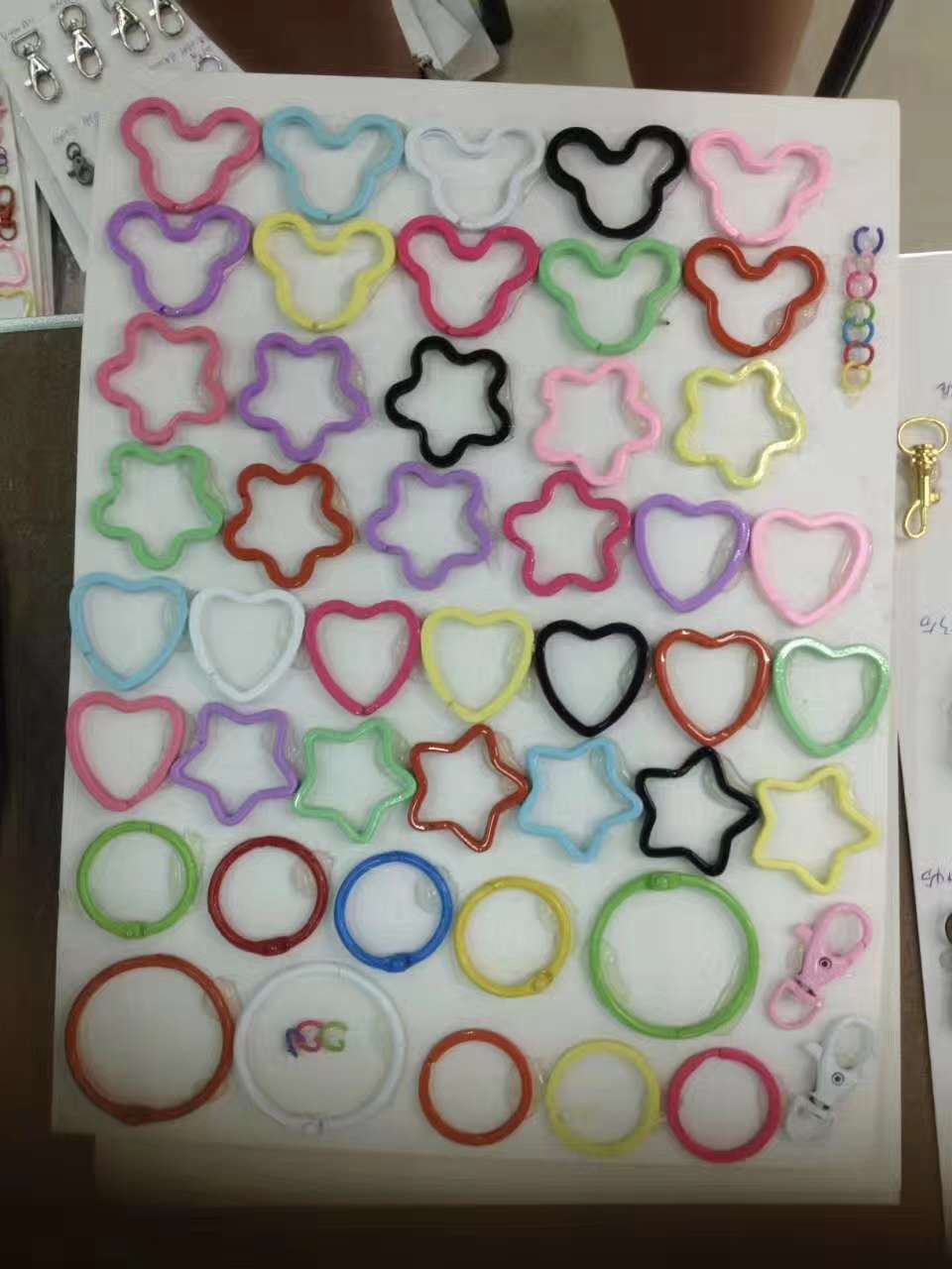 创意金属钥匙圈 不锈钢钥匙环 可爱五角星形状 钥匙扣DIY配件钥匙链001