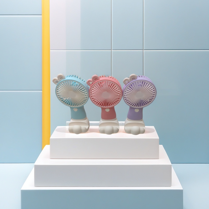 The new desktop handheld small fan, usb charging fan, is silent, portable, long-lasting and supports printing pic 2