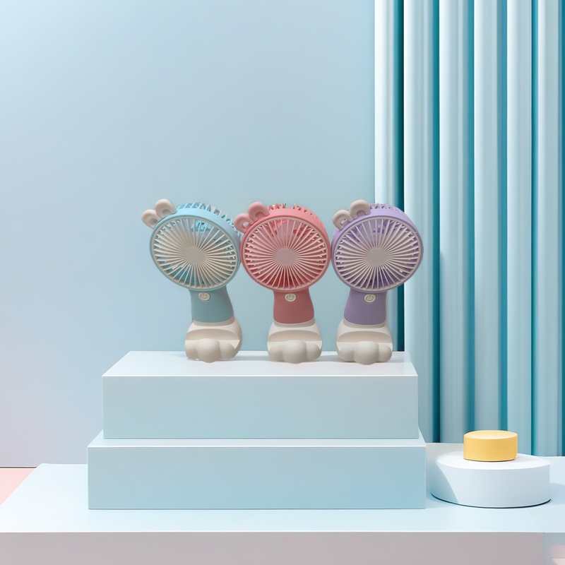 The new desktop handheld small fan, usb charging fan, is silent, portable, long-lasting and supports printing pic 3