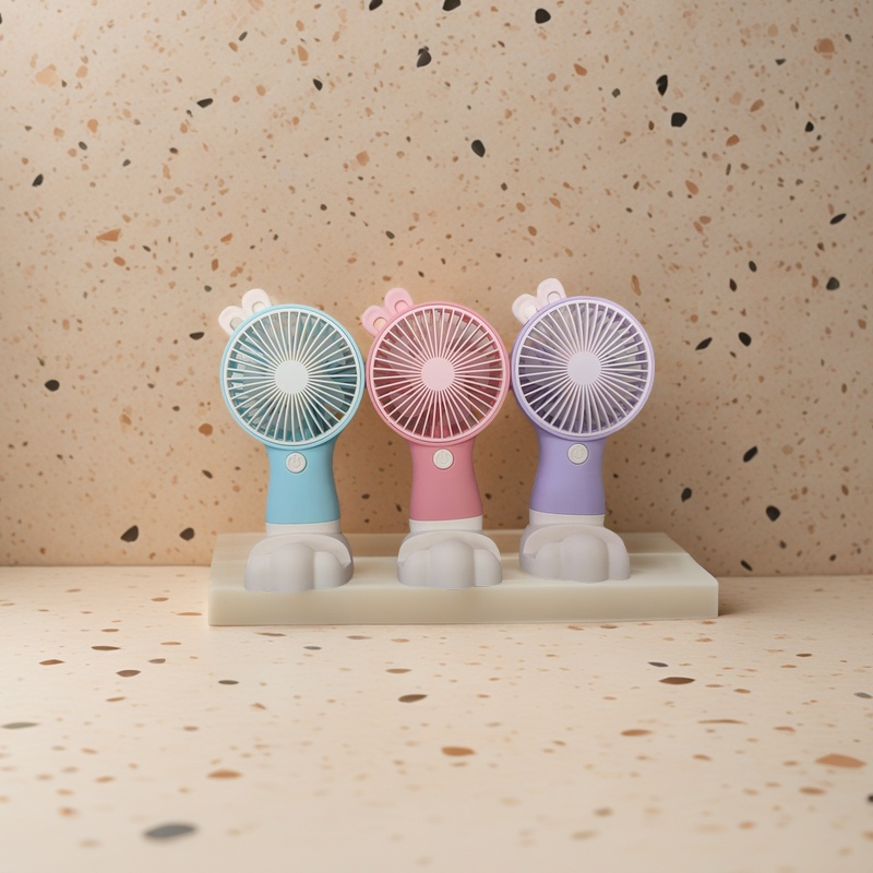 The new desktop handheld small fan, usb charging fan, is silent, portable, long-lasting and supports printing details Picture