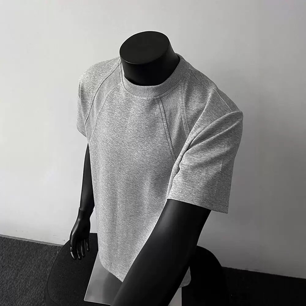 男装潮流T恤男士短袖半截袖 衣服男士短袖潮牌 简约时尚休闲夏季新款