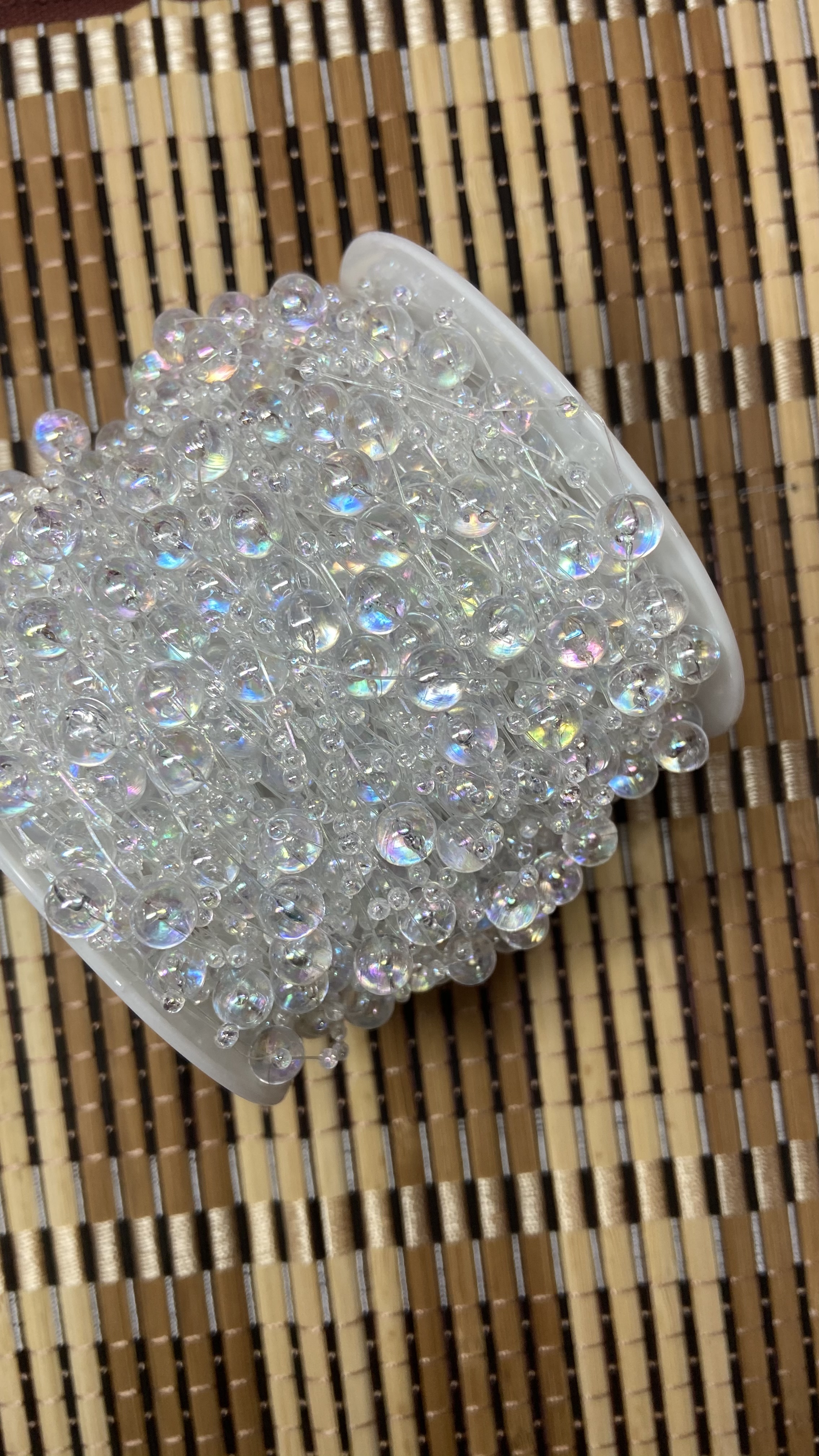 8+3mm starry sky fishing line connecting beads AB iridesy beads, festive Christmas lighting, toy headwear and accessory beads Specification image