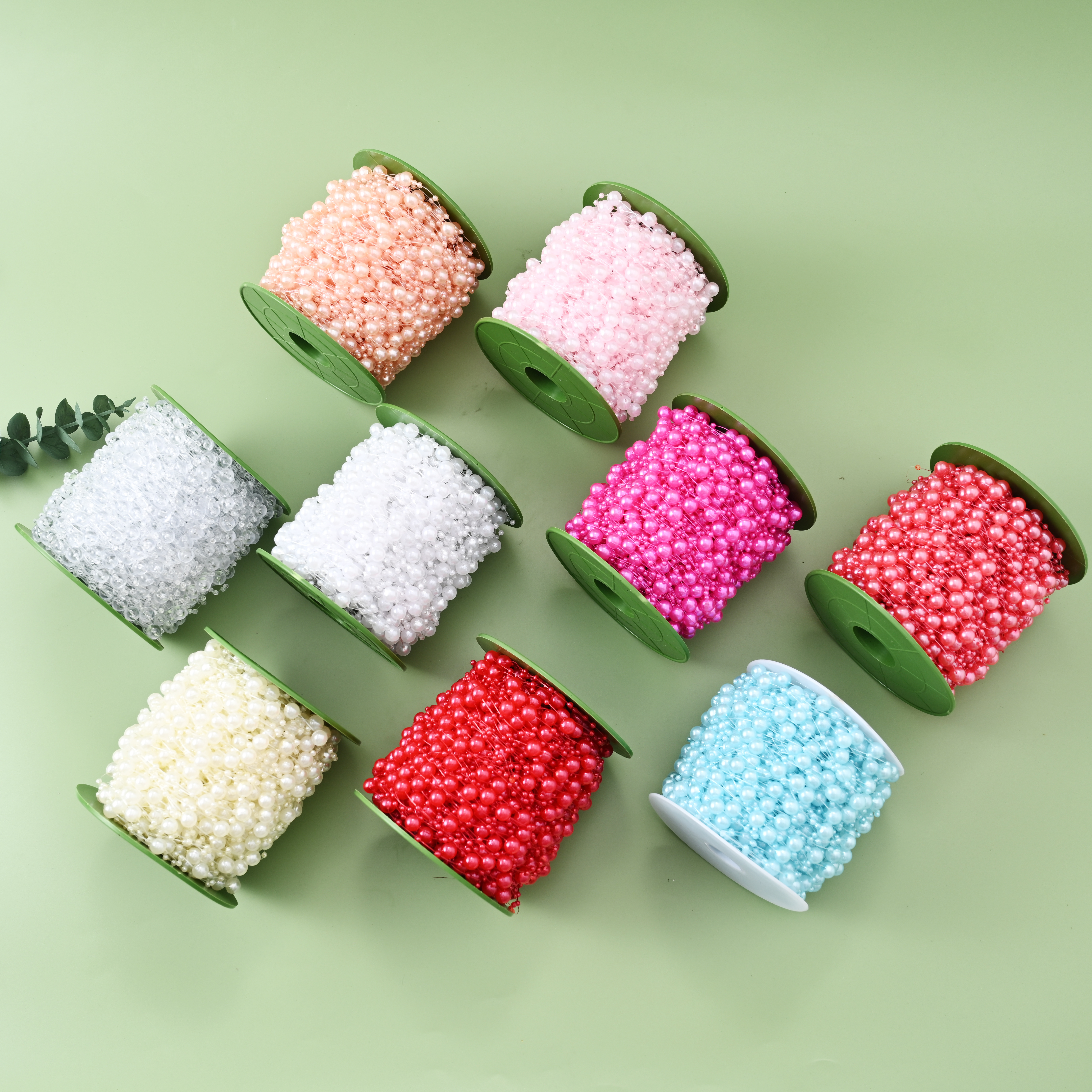 8+3mm lacquered electroplated connecting beads diy headwear, Christmas handmade jewelry, wedding decoration, lacquered connecting beads, bead stranding details Picture