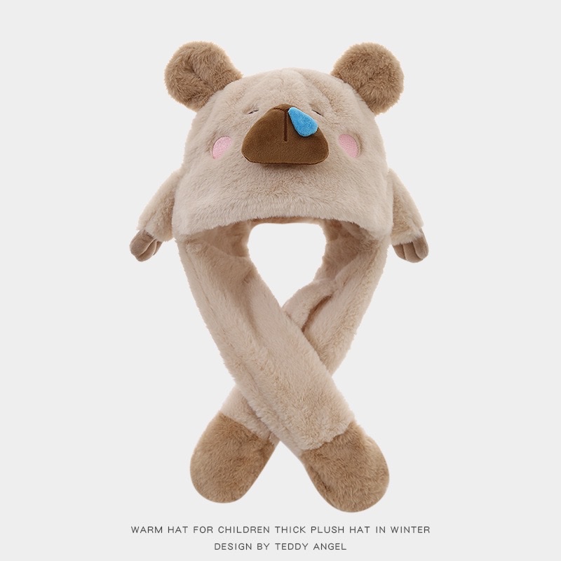 Kapibala children's winter hats: Boys' woolen caps, girls' ear-moving headsets for warmth, and thick fleece for babies to keep warm in winter detail image 5