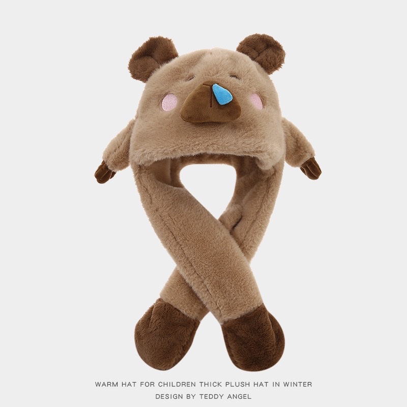 Kapibala children's winter hats: Boys' woolen caps, girls' ear-moving headsets for warmth, and thick fleece for babies to keep warm in winter detail image 8