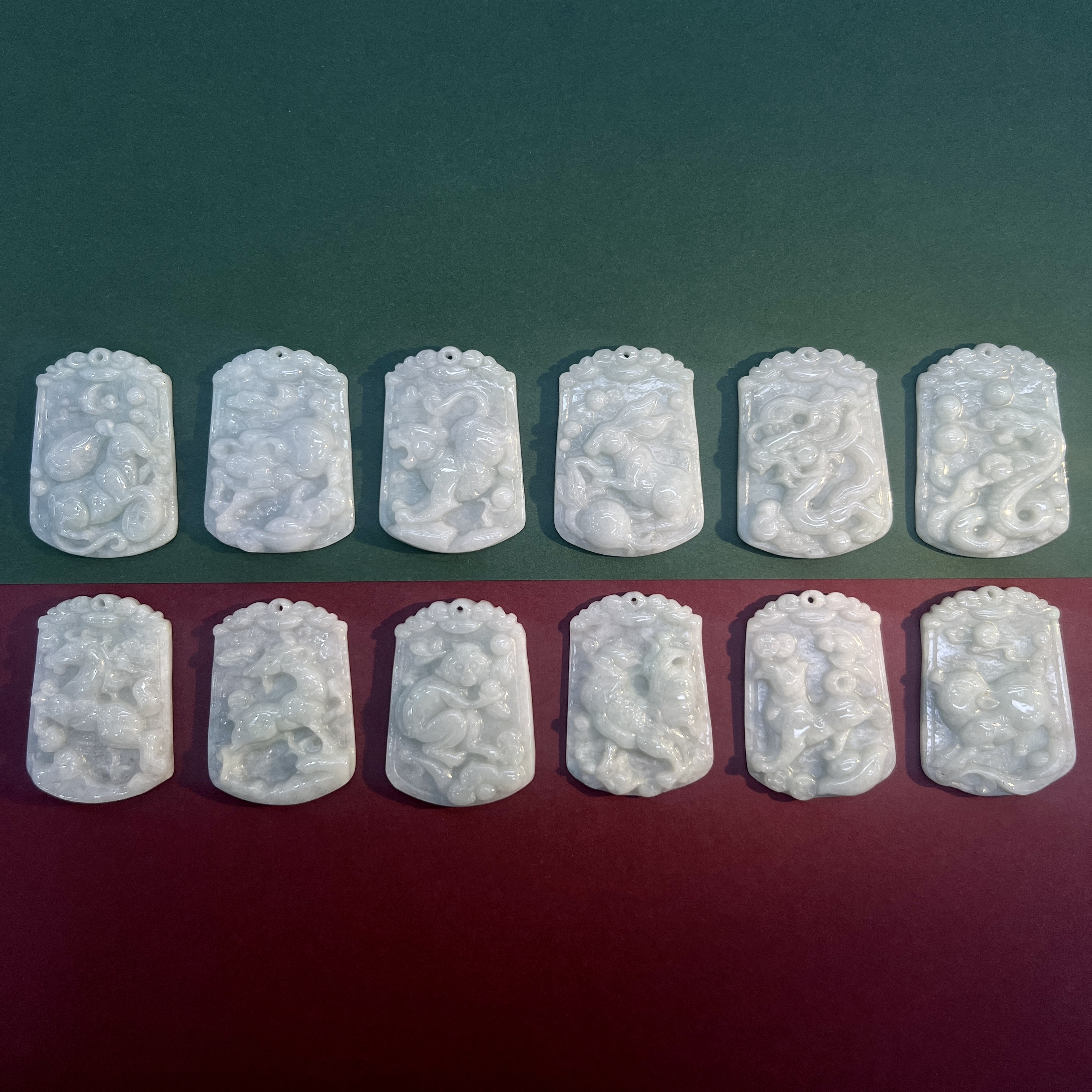 东方玉器天然缅甸翡翠A货十二生肖吊坠颈饰六合三合玉石饰品国潮系列