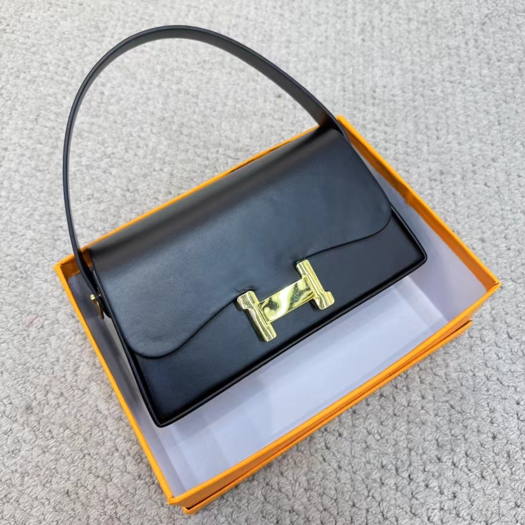 包包女包小众设计质感简约时尚单肩斜挎包洋气H扣小方包产品图