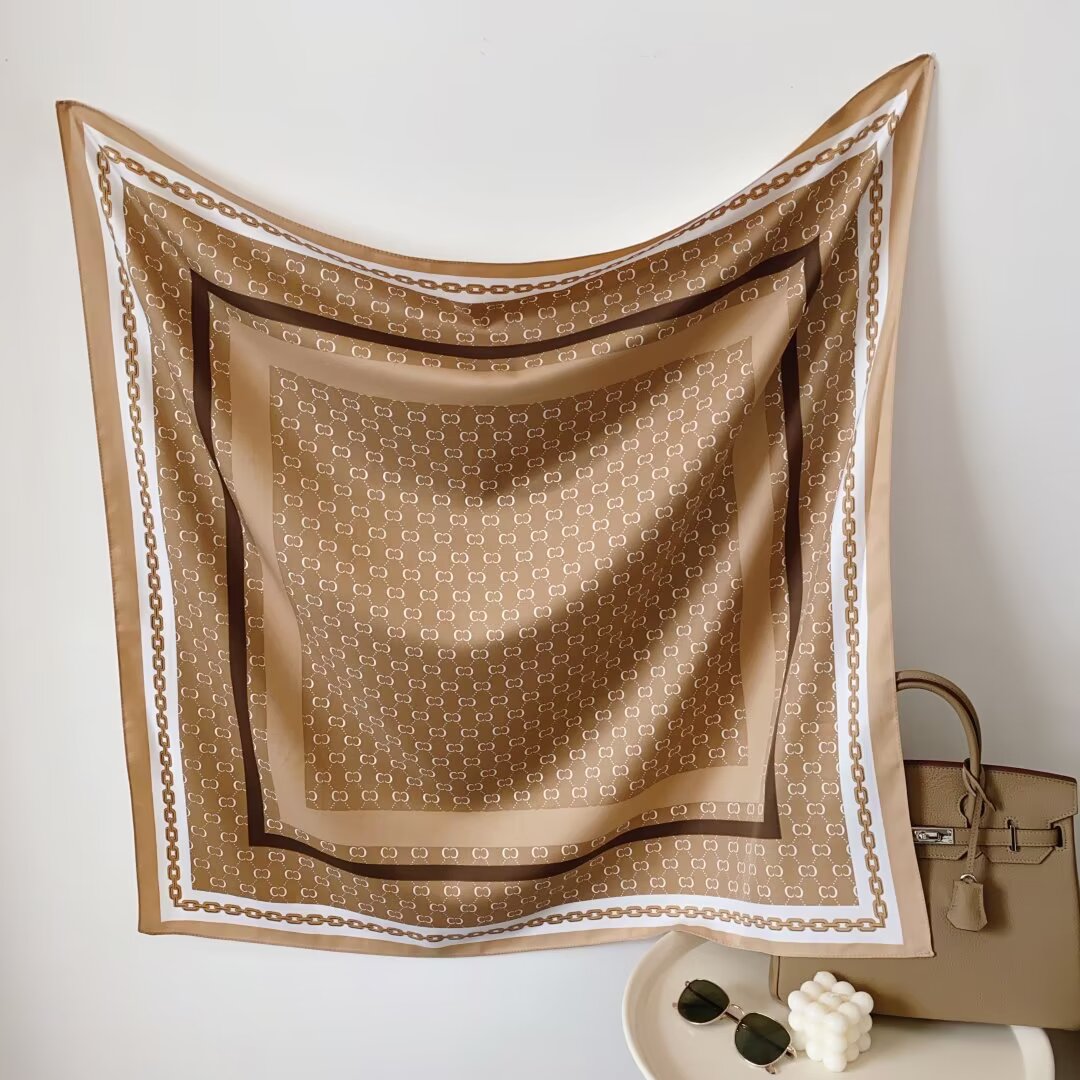 斜纹印花大方巾90*90印花方巾丝巾围巾