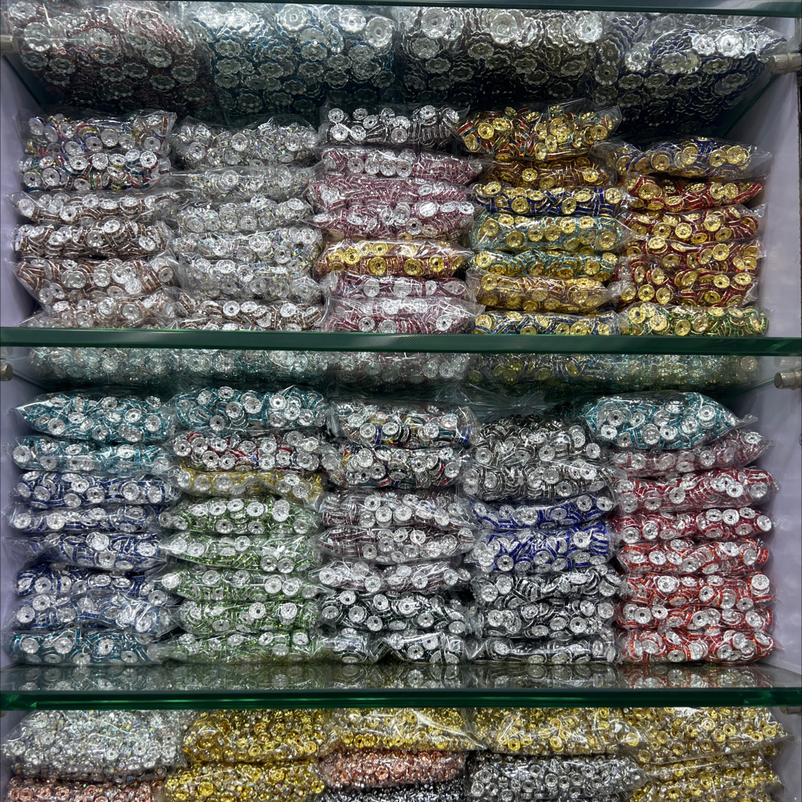 隔片 尺寸齐全 颜色多样 可串笔 ti ktok 民族风花边五股牛奶棉产品图