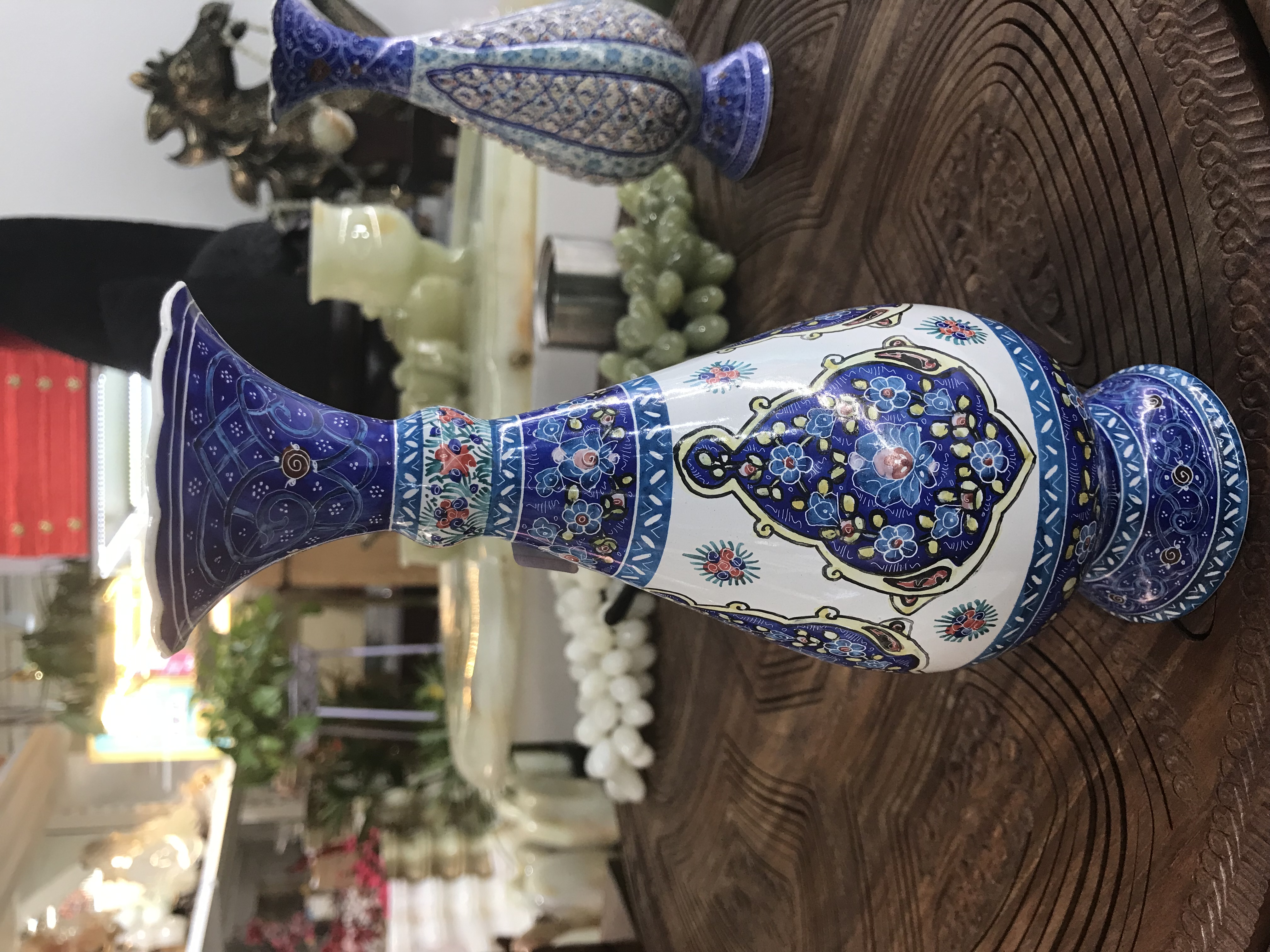 阿富汗手绘工艺花瓶#铜制品#手工定制#彩绘艺术