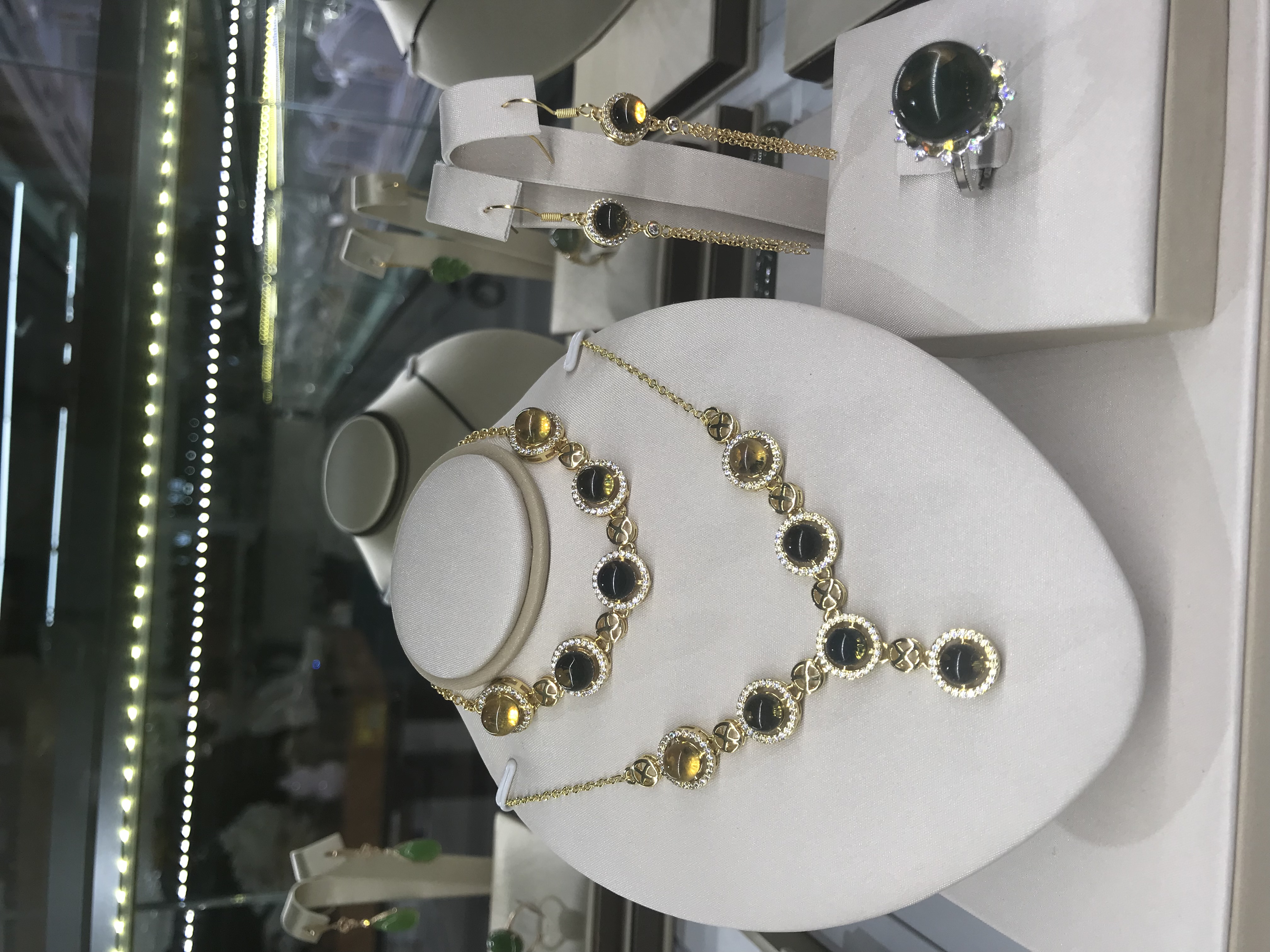 墨西哥天然蓝珀饰品套装系列#项链#戒指#耳环#手链