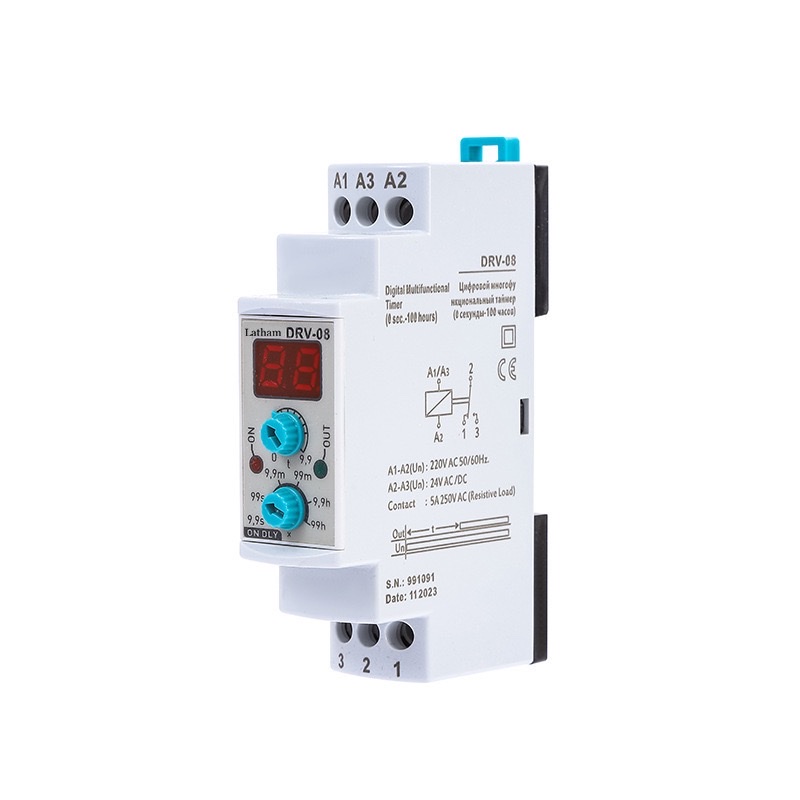 定时继电器DRV-08 可调时间控制器模块 时间继电器通断电延迟断开细节图