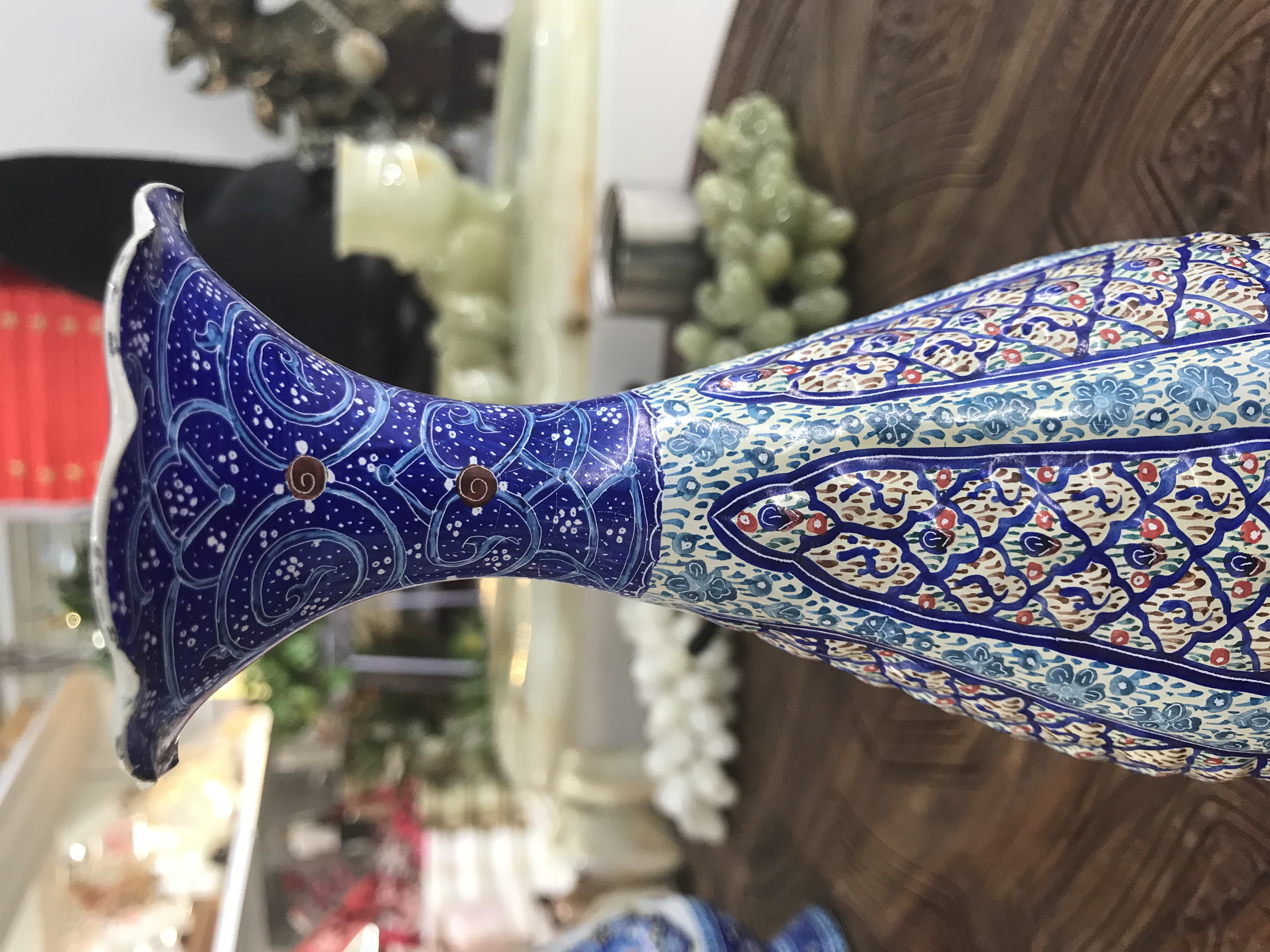 阿富汗手绘工艺花瓶#铜制品#手工定制#彩绘艺术#家居装饰品产品图