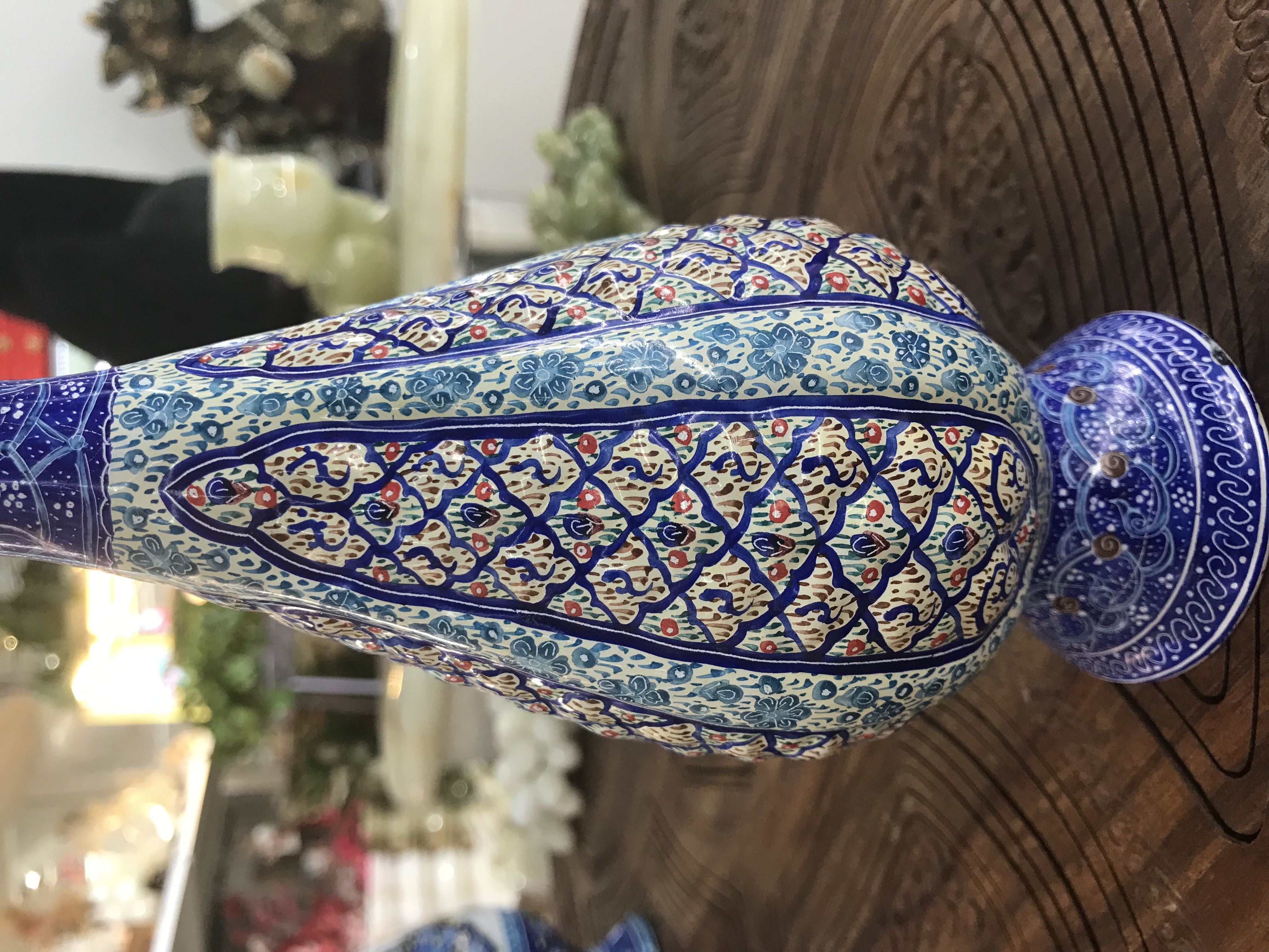阿富汗手绘工艺花瓶#铜制品#手工定制#彩绘艺术#家居装饰品详情图3