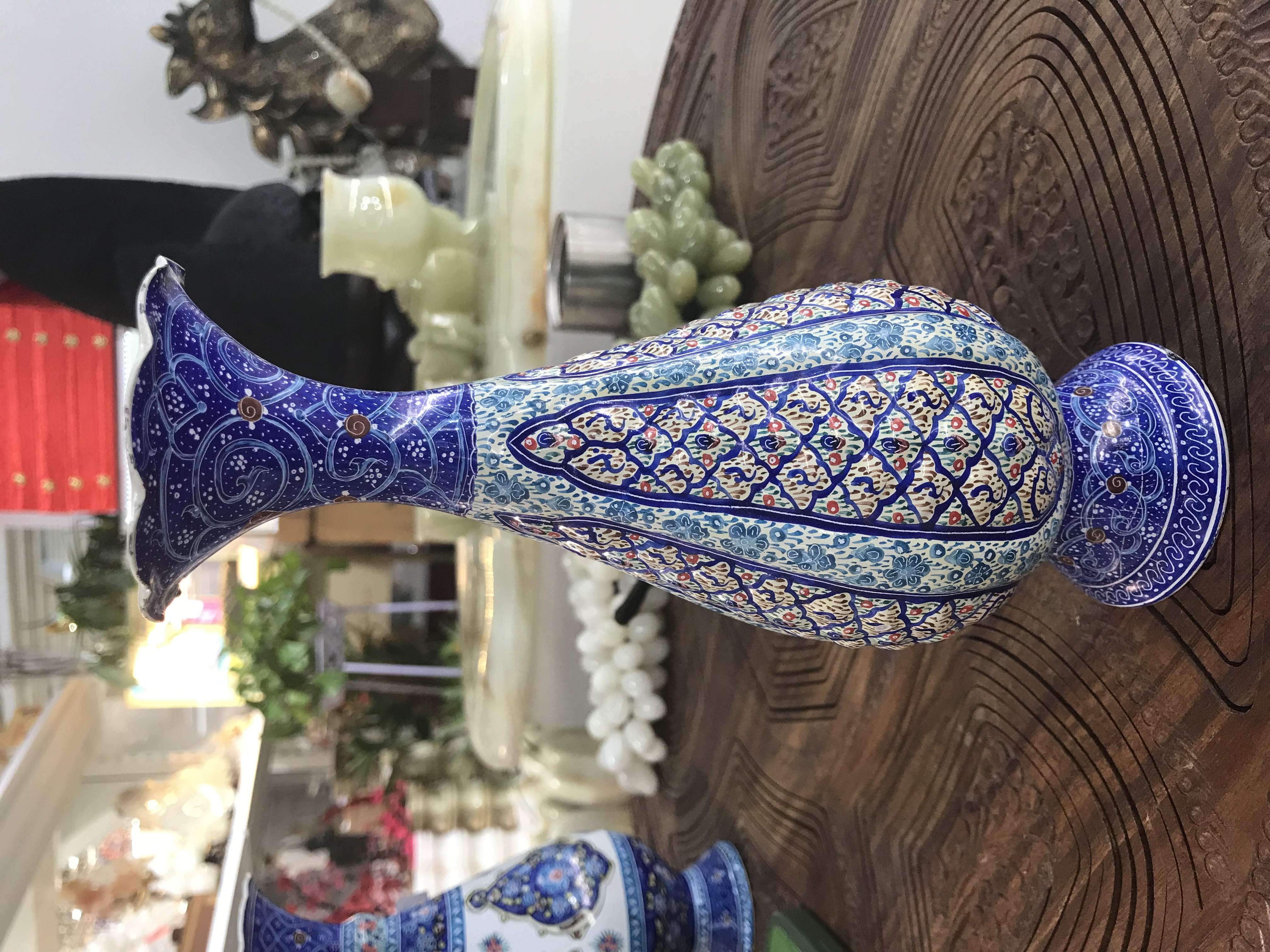 阿富汗手绘工艺花瓶#铜制品#手工定制#彩绘艺术#家居装饰品