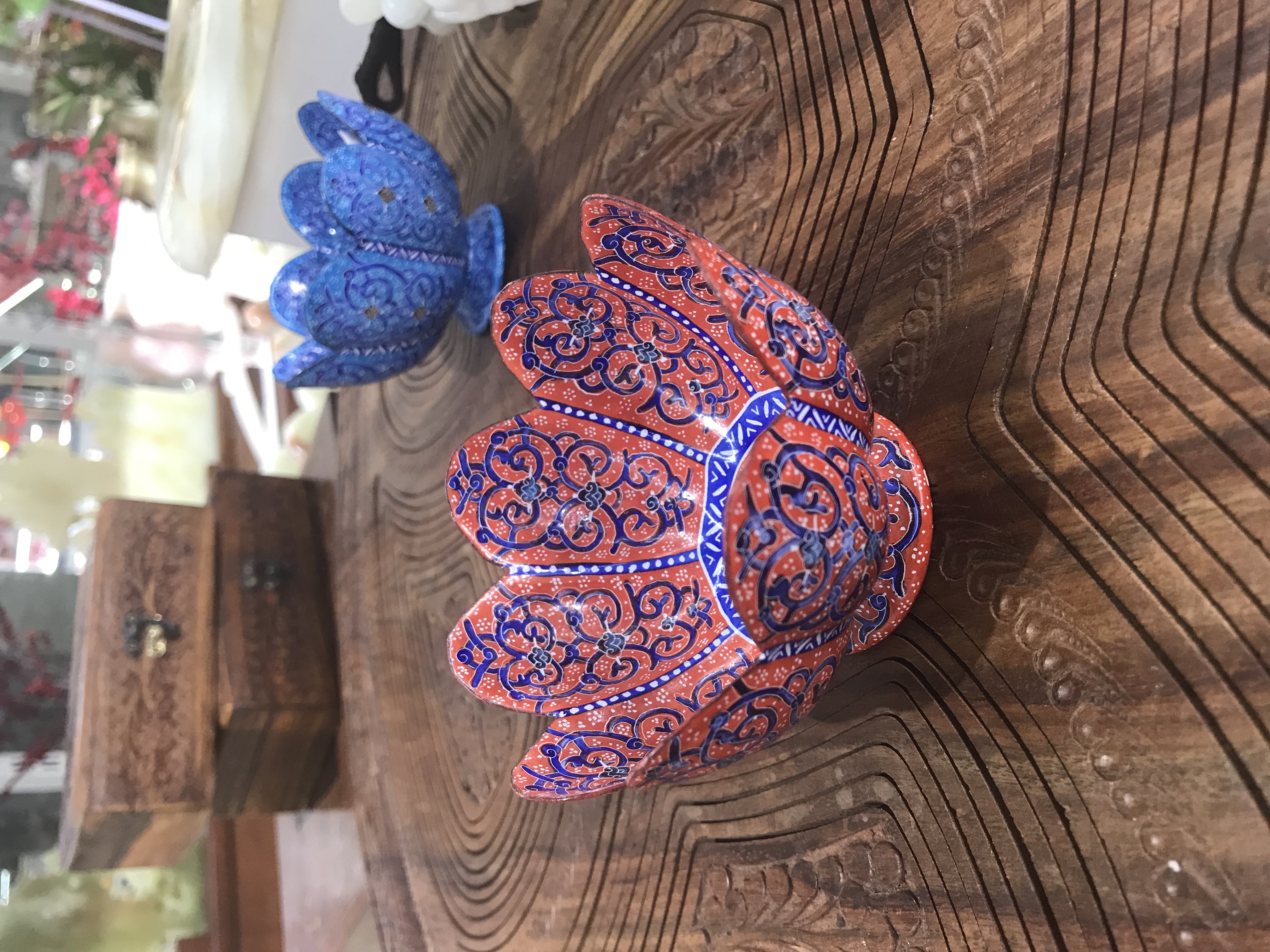 伊朗手工艺彩绘艺术作品#彩绘铜制品#家居摆件装饰品#中东特色详情图4