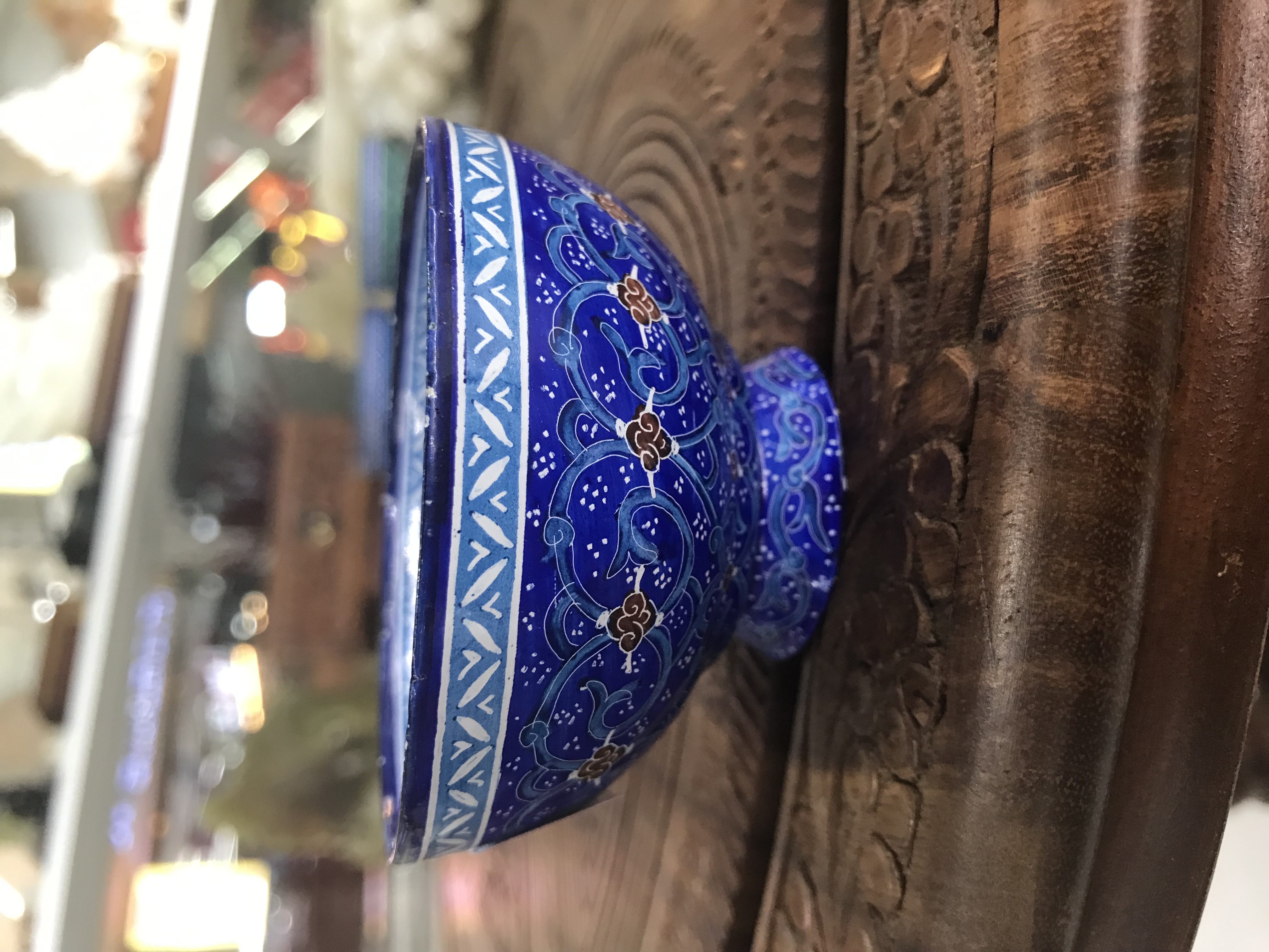 伊朗手工艺彩绘艺术作品#彩绘铜制品#家居摆件装饰品#中东风情详情图5