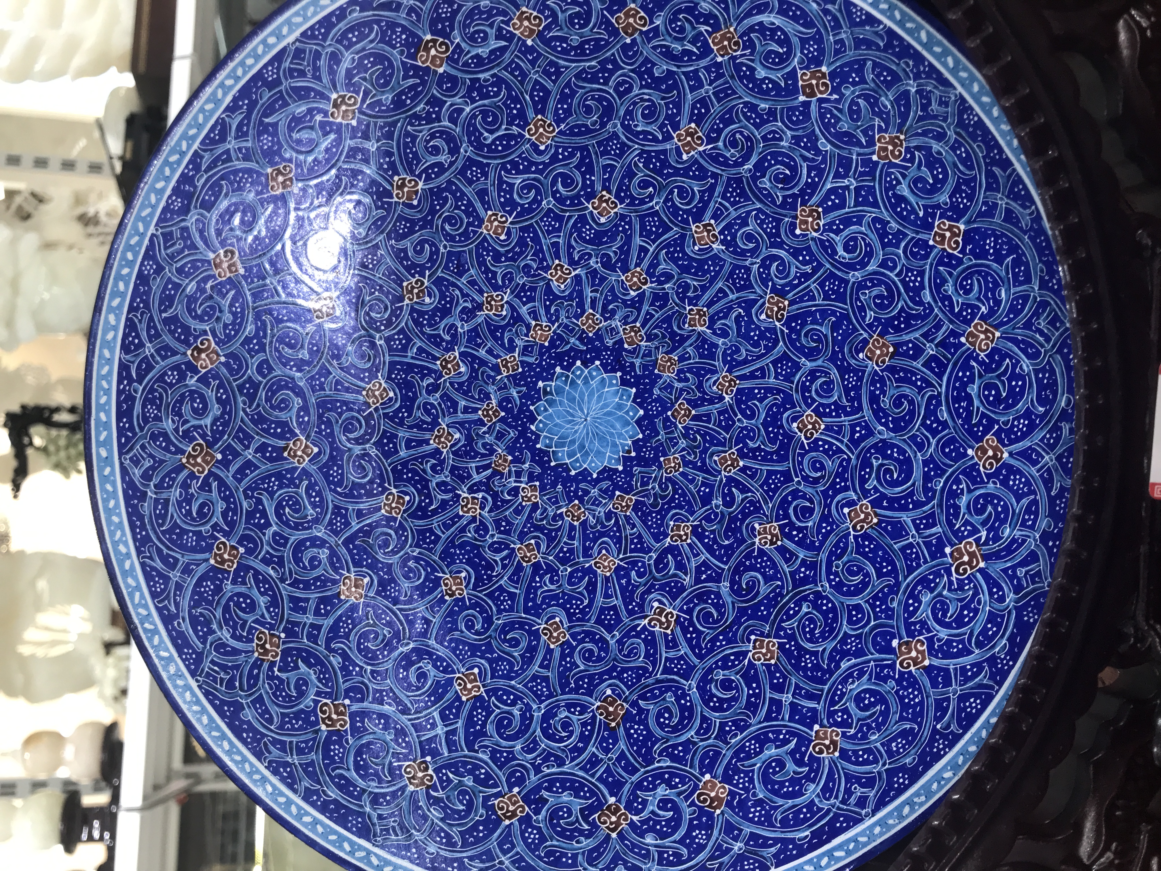 伊朗手工艺彩绘艺术作品#彩绘铜制品#家居摆件装饰品详情图2