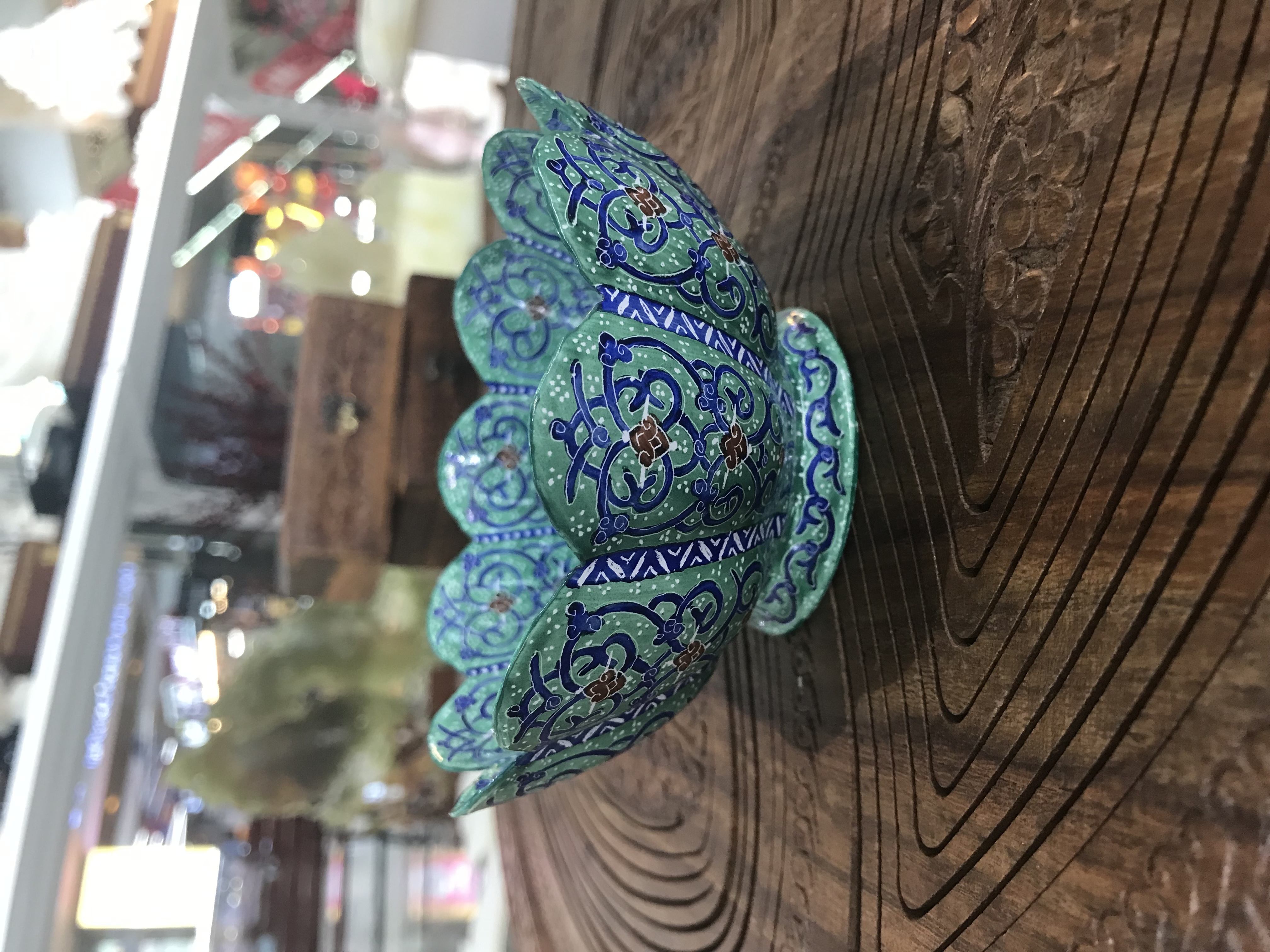 伊朗手工艺彩绘艺术作品#彩绘铜制品#家居摆件装饰品#中东特色详情图3