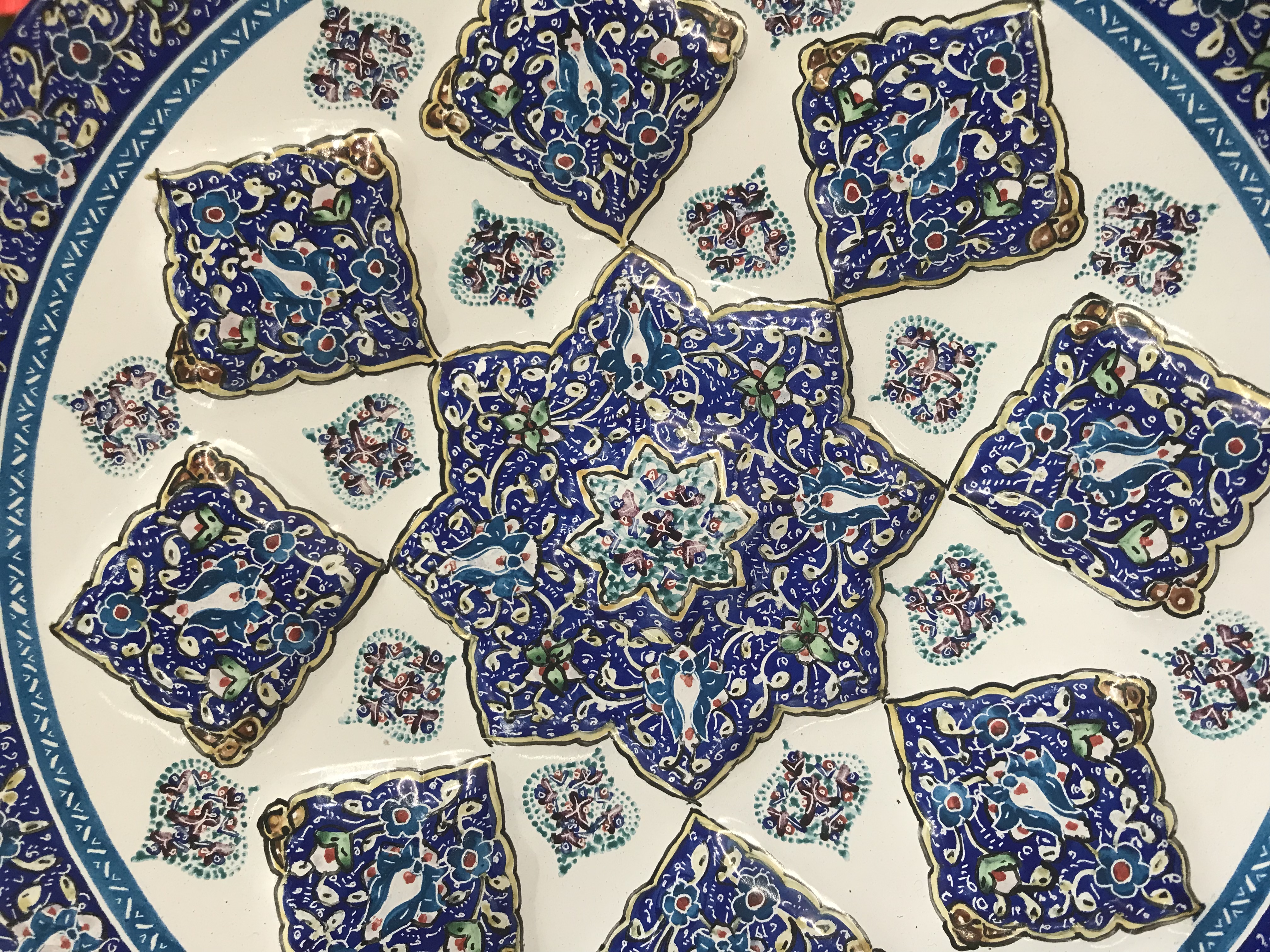 伊朗手工艺彩绘艺术作品#彩绘铜制品#家居摆件装饰品#私人订制细节图