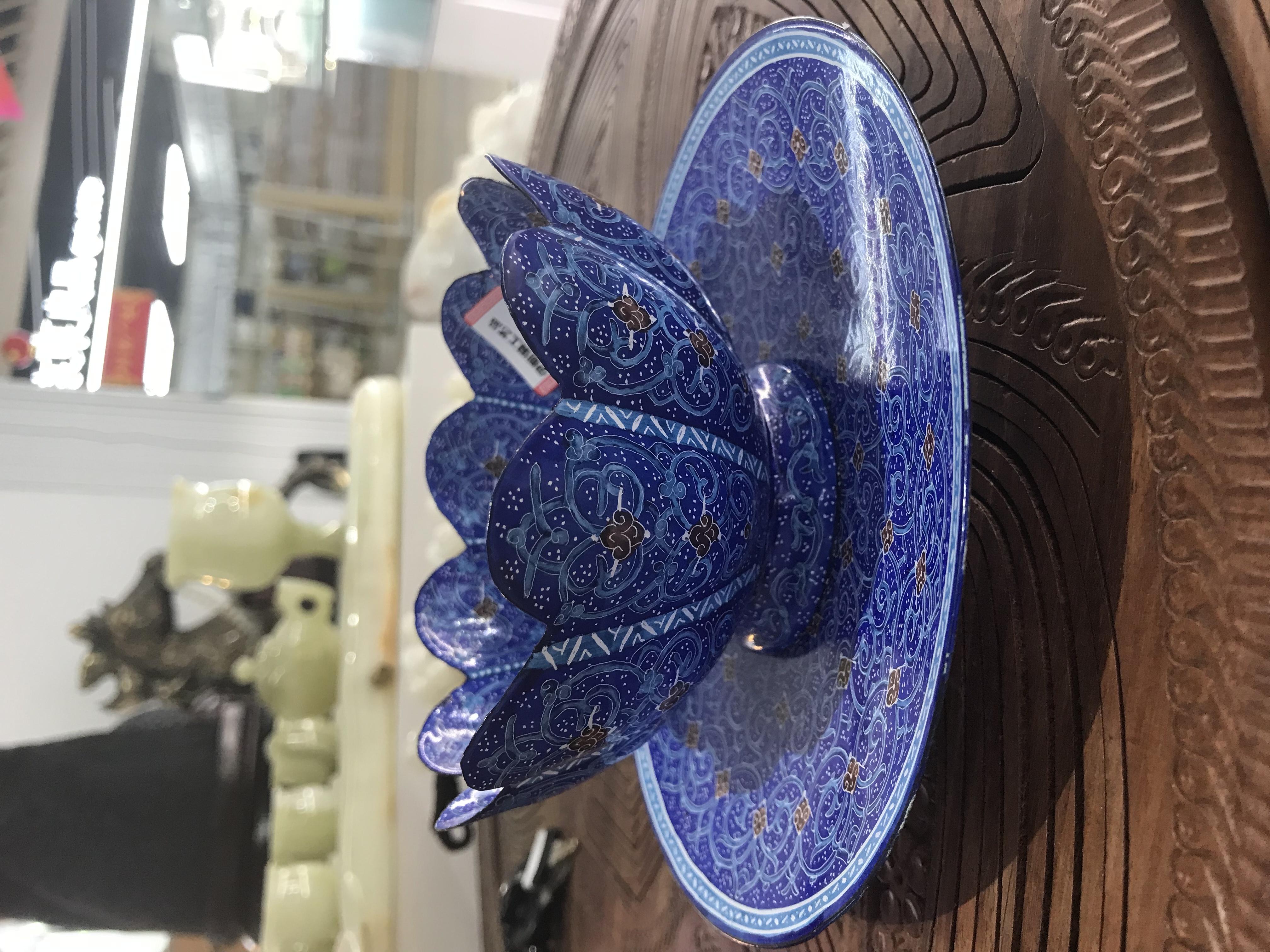 伊朗手工艺彩绘艺术作品#彩绘铜制品#家居摆件装饰品#中东特色