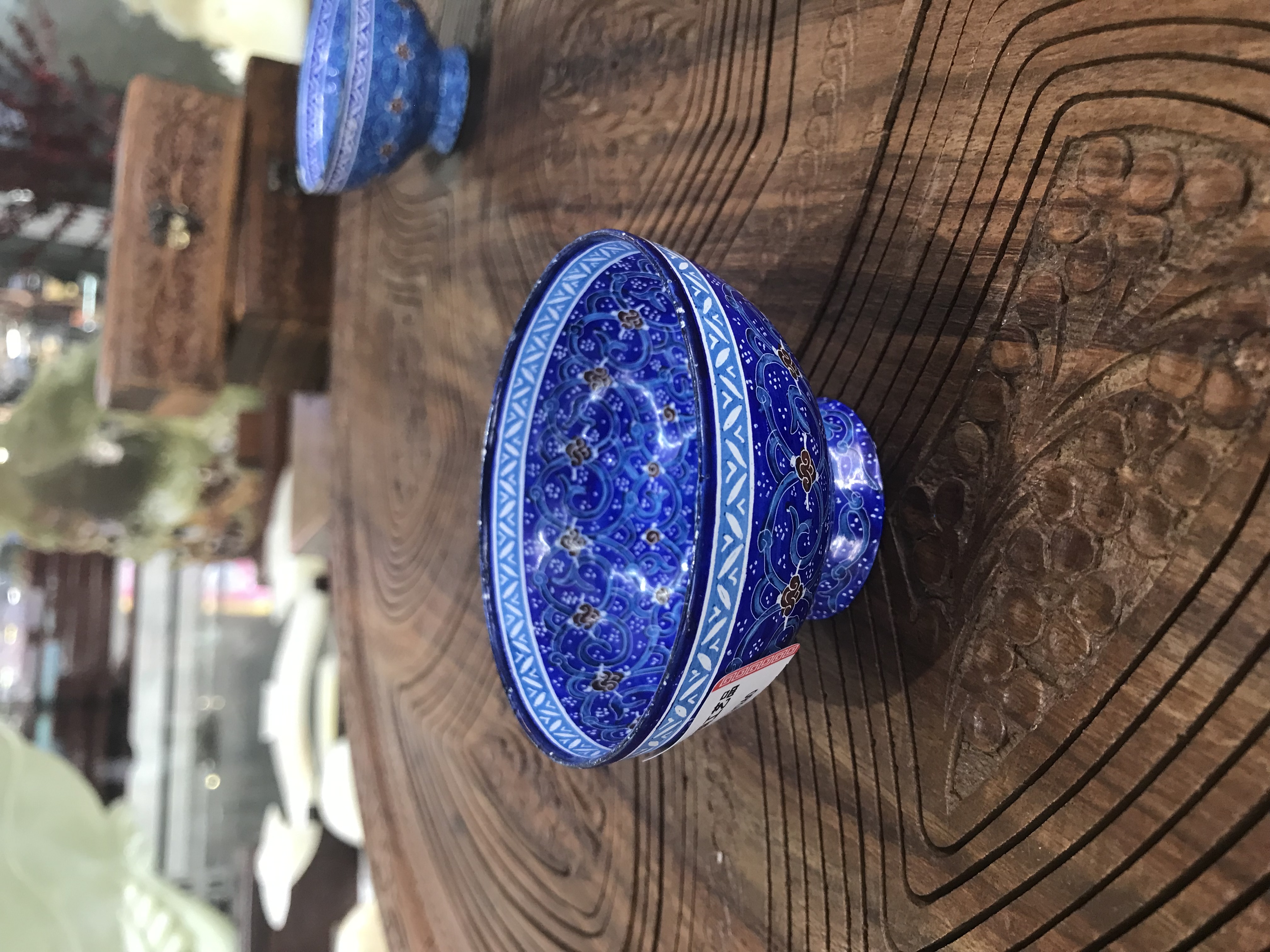 伊朗手工艺彩绘艺术作品#彩绘铜制品#家居摆件装饰品#中东风情详情图3