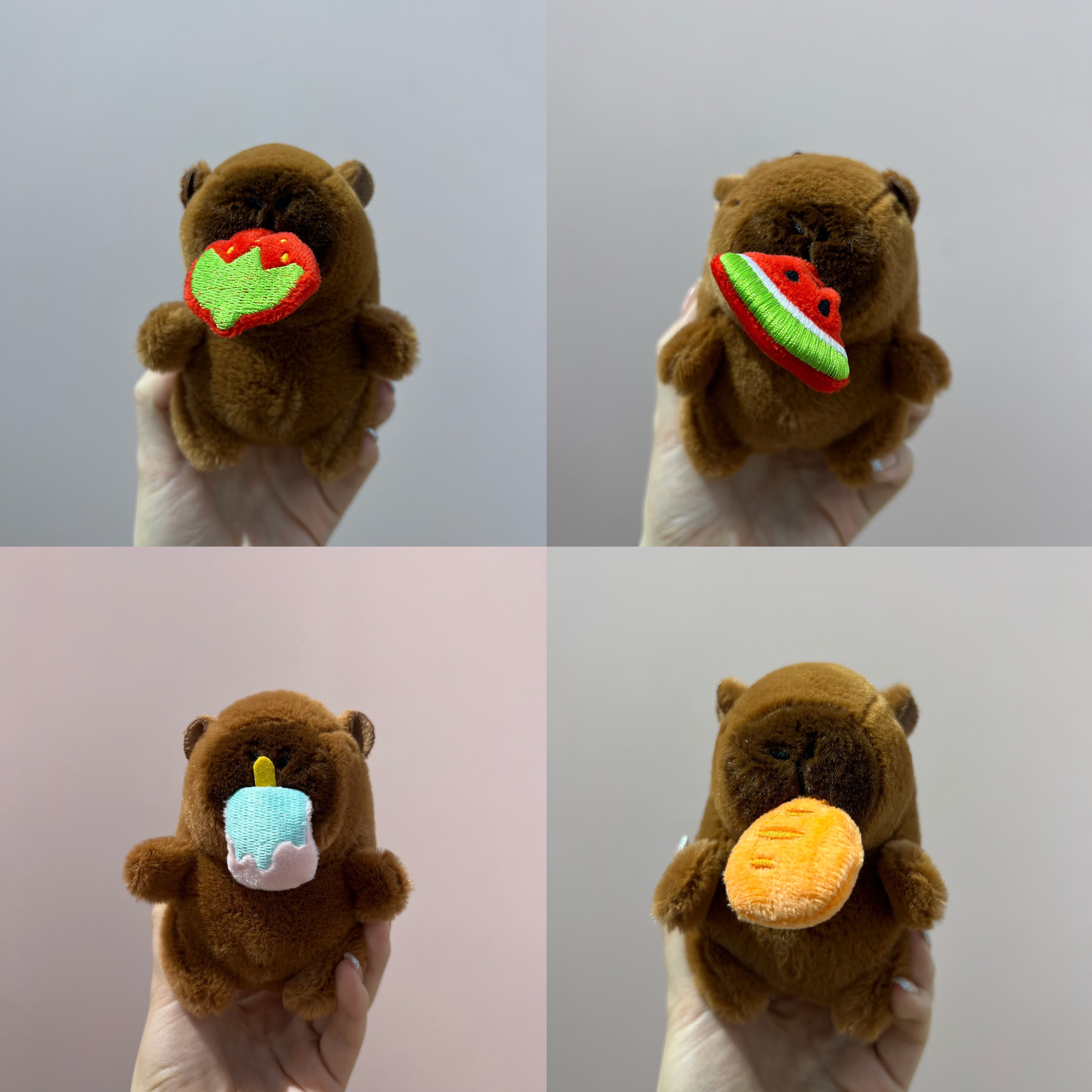 抽拉水豚玩偶挂件 毛绒玩具公仔 情侣可爱款 好玩有趣挂件 毛绒挂件包饰