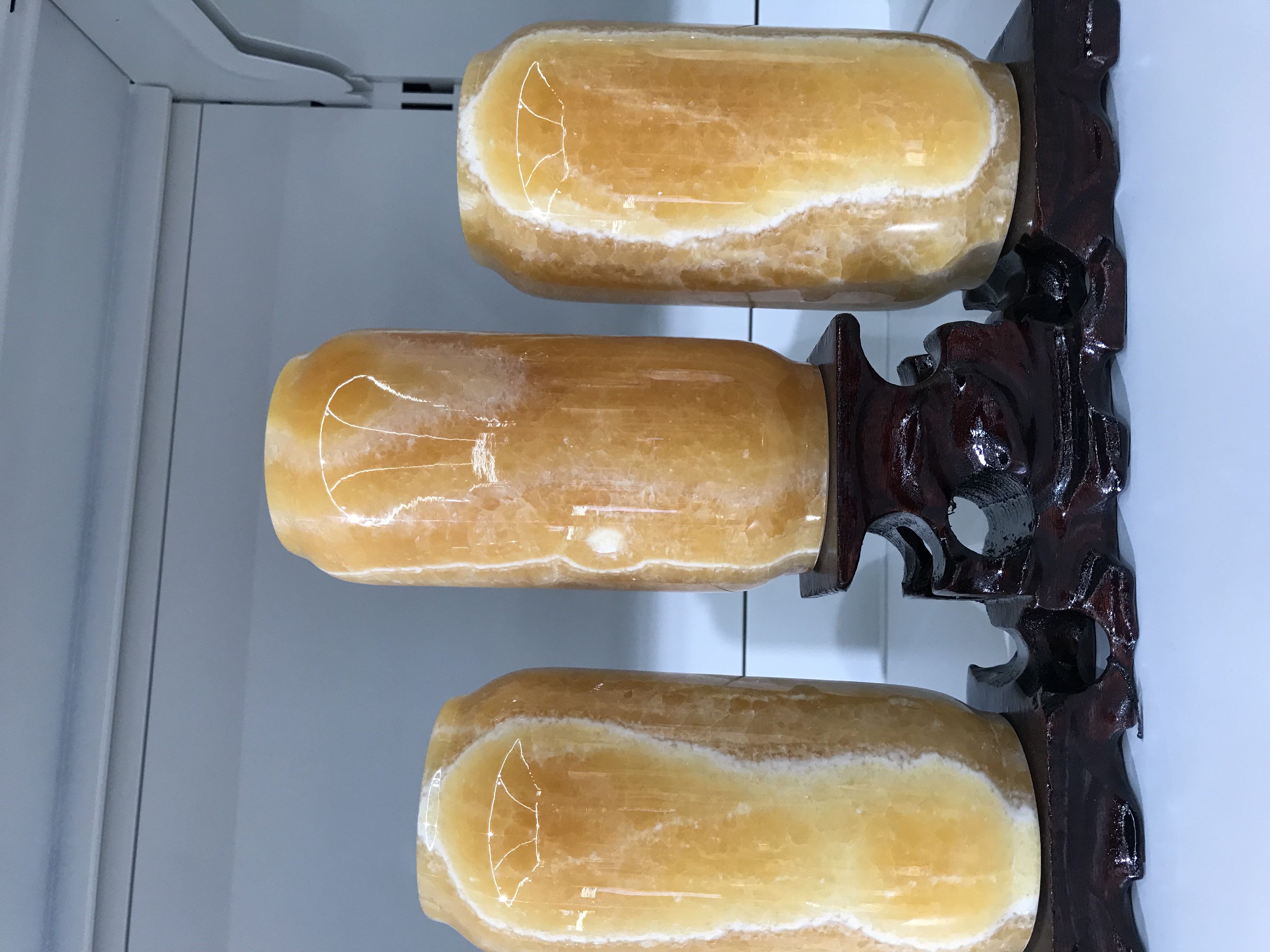 巴基斯坦玉石雕刻摆件#花瓶客厅摆件产品图