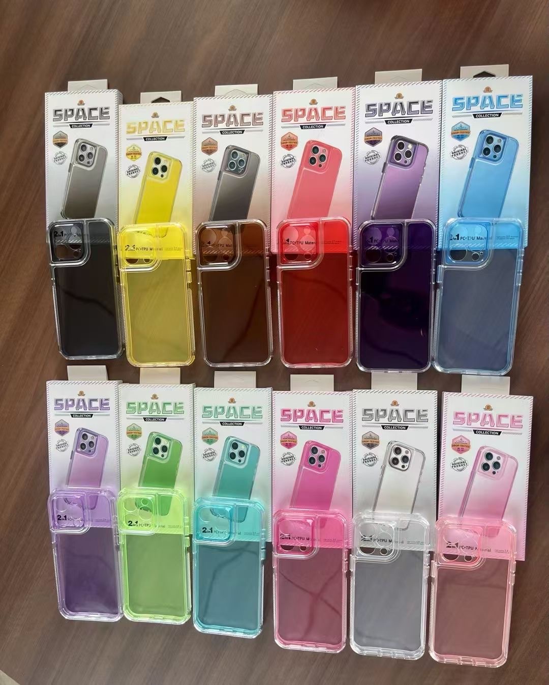 适用iphone16PROMAX经典彩色15亚克力太空壳14手机壳13防摔保护套