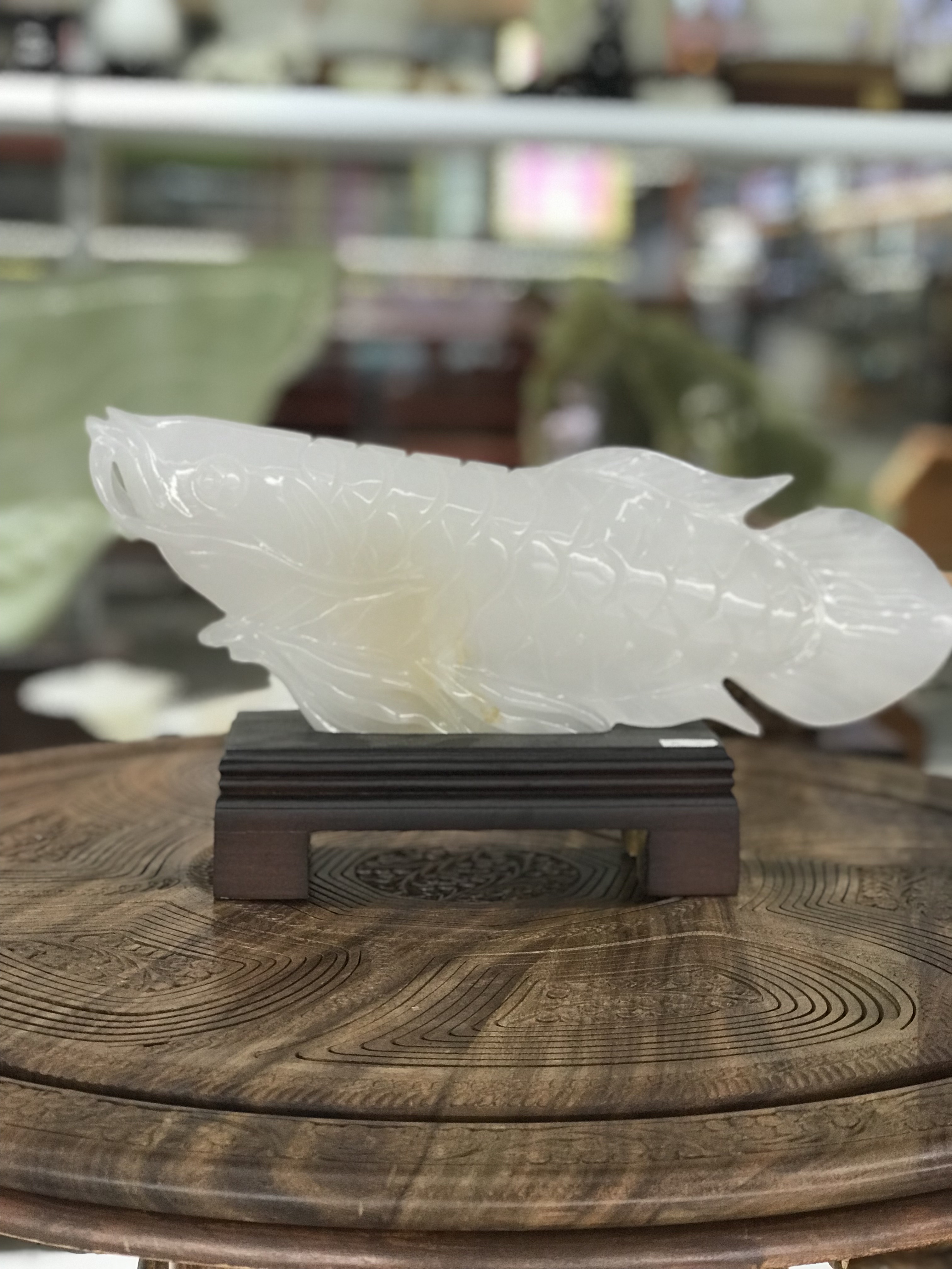 巴基丝坦玉石艺术品#精致工艺品#年年有余详情图3