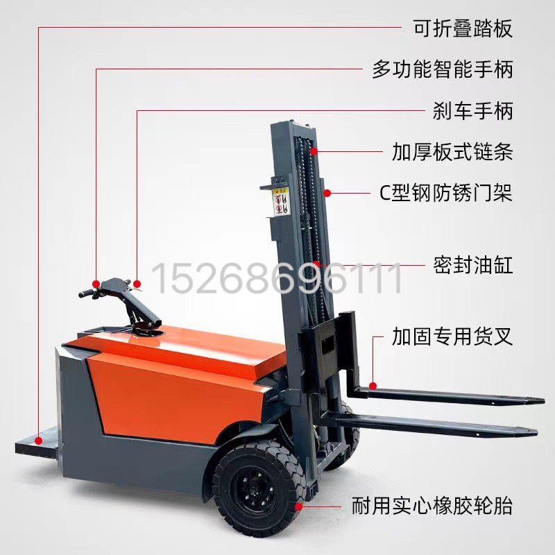 All-electric forklift stacker, legless stand-up electric stacker, 1.5-ton stacker, fully automatic hydraulic stacker, 1-ton detail image 11