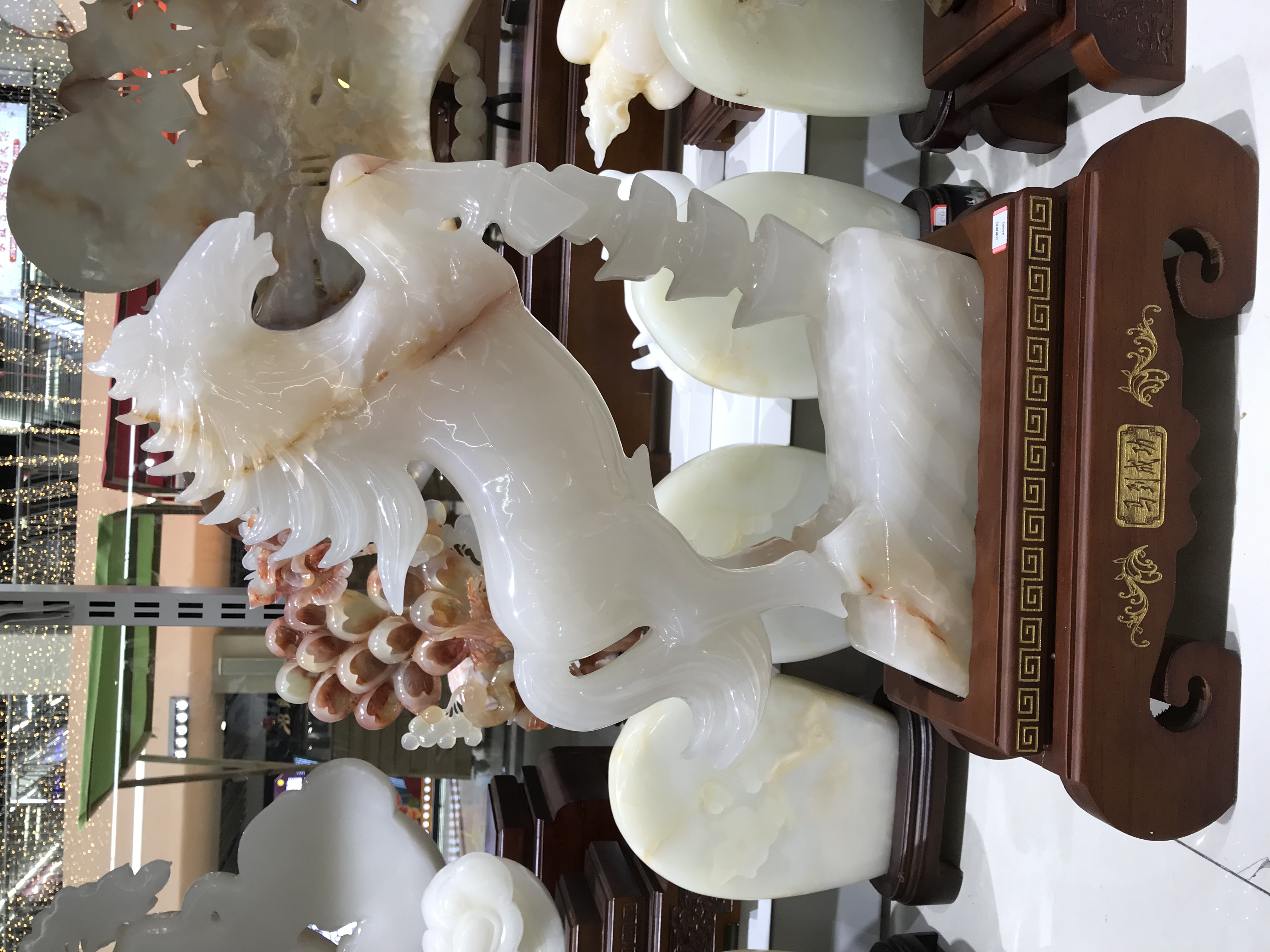 巴基斯坦玉石雕刻摆件#马到成功#家居艺术品