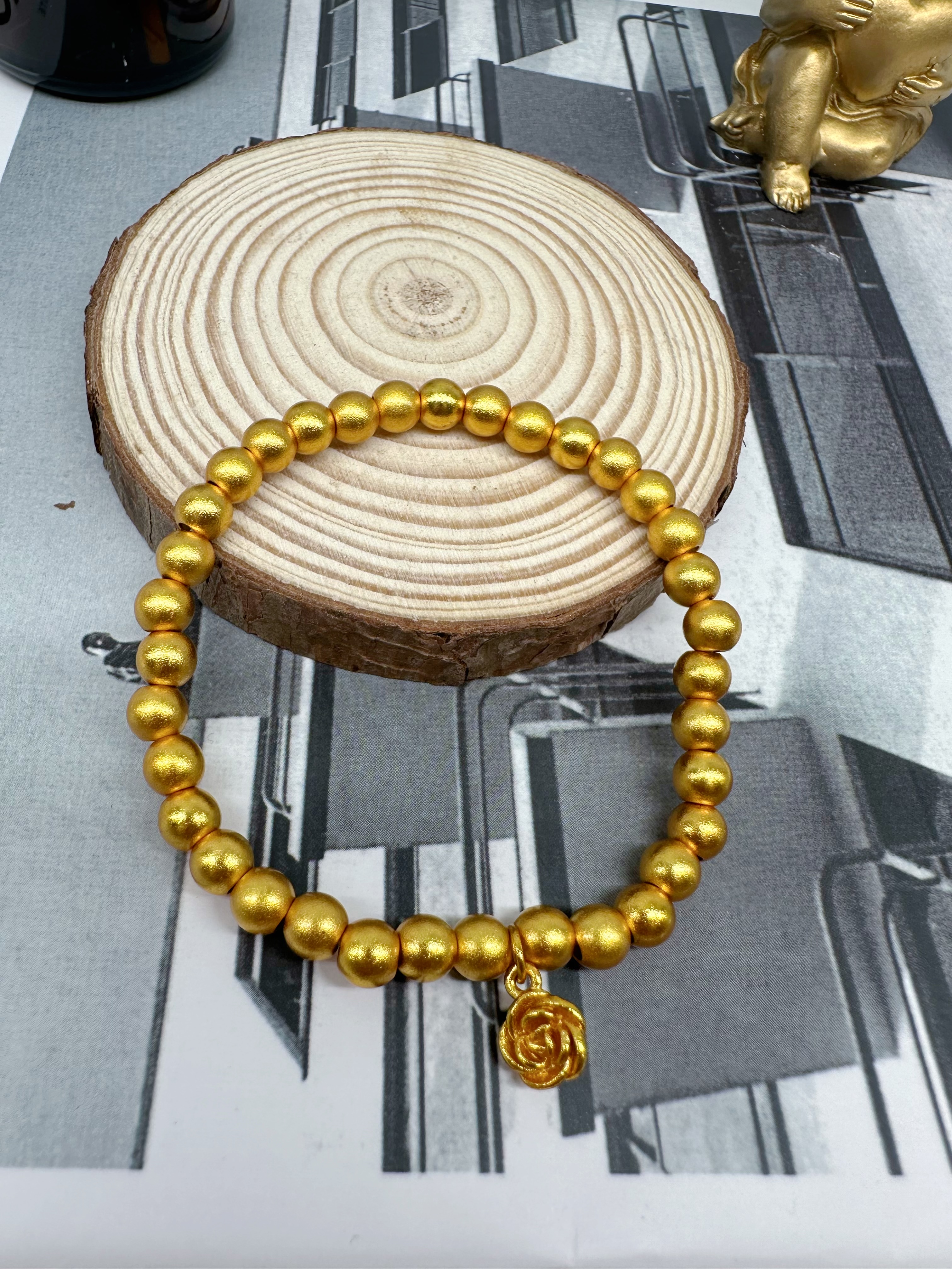 国潮铜珠手串中国风6mm  两世欢佩戴舒适 质感出众 时尚饰品 详情3