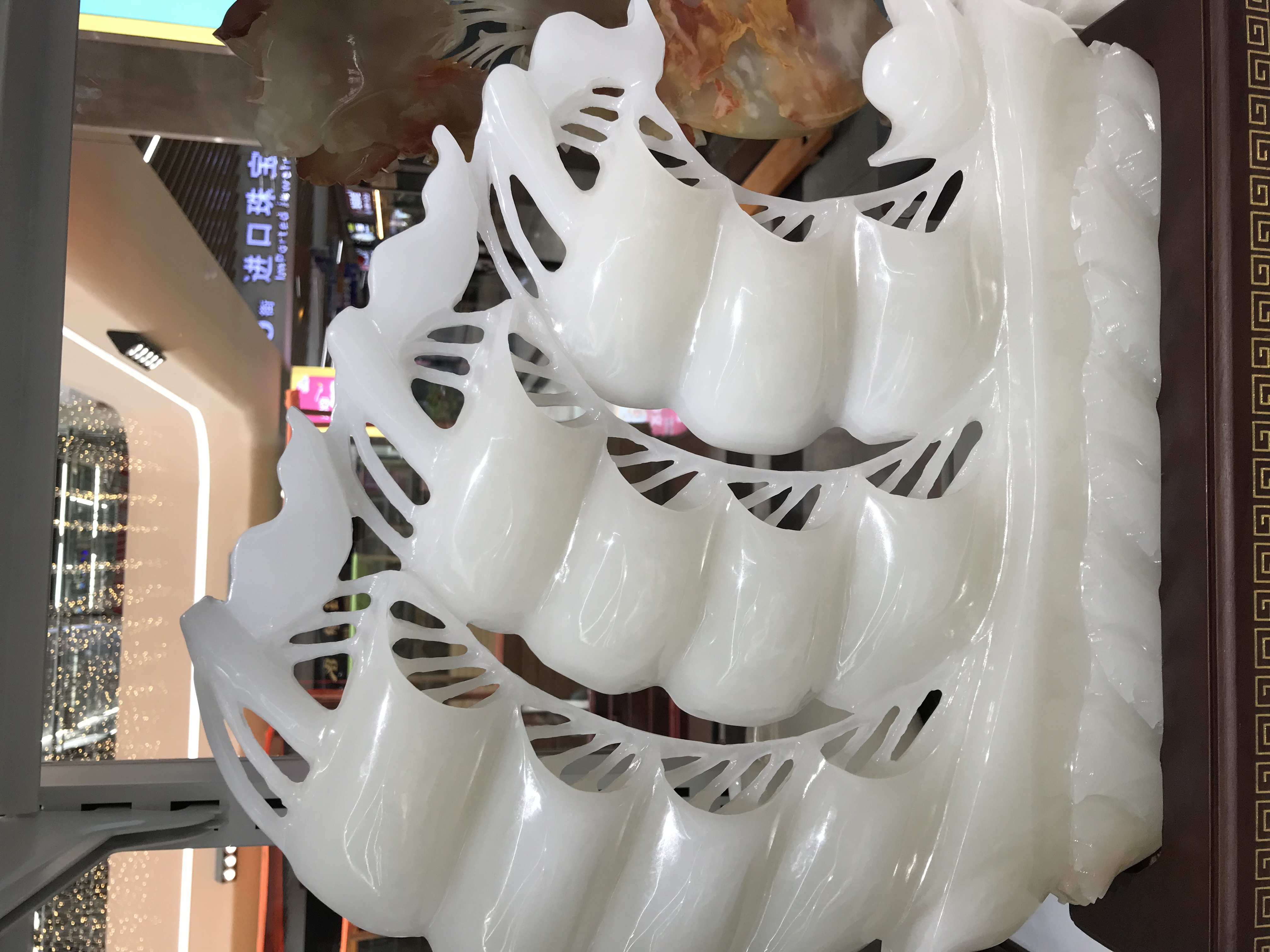 巴基斯坦玉石雕刻摆件#一帆风顺#艺术摆件品详情图2