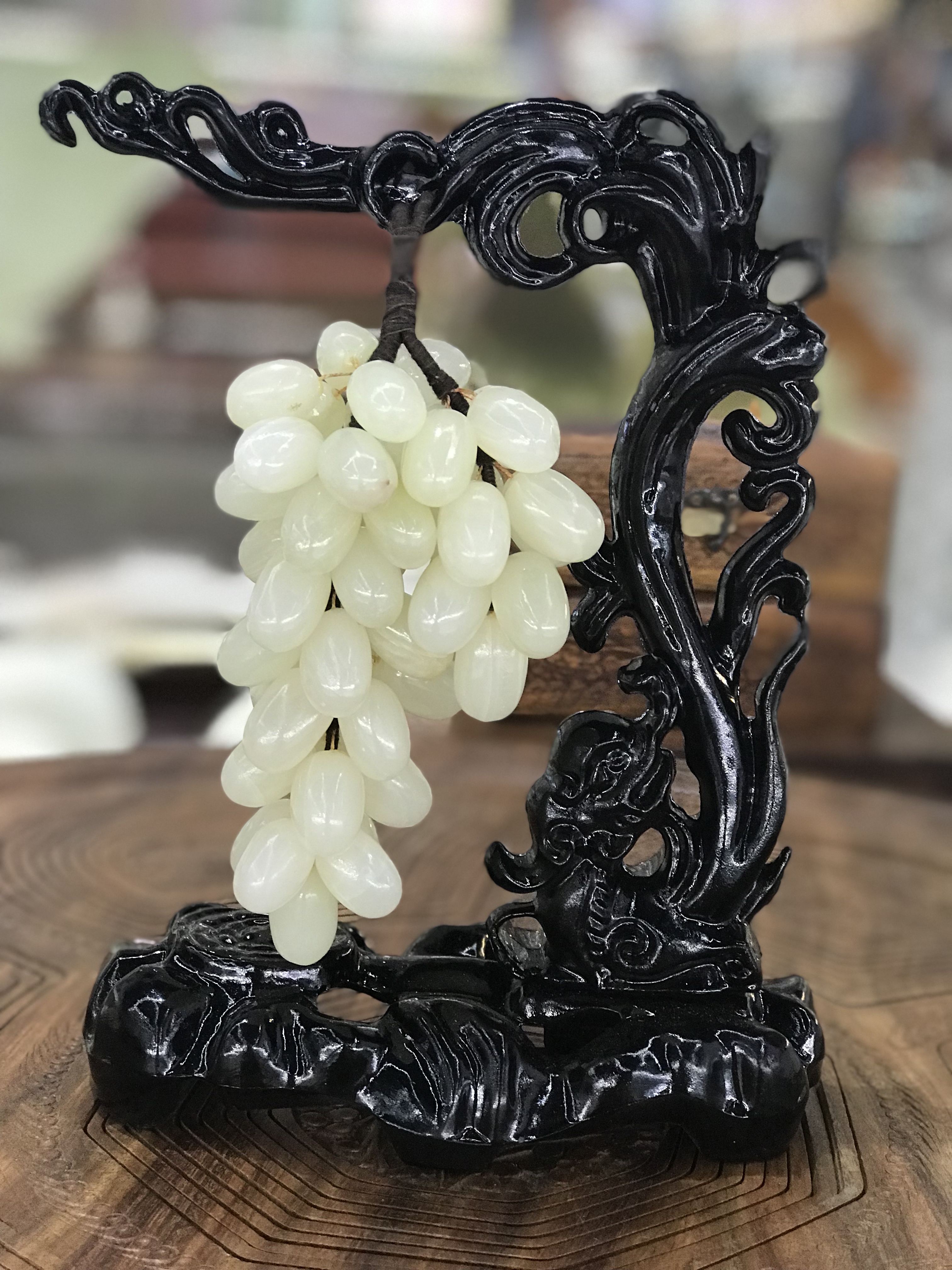 巴基丝坦玉石艺术品#精致工艺品#玉葡萄#硕果累累详情图3