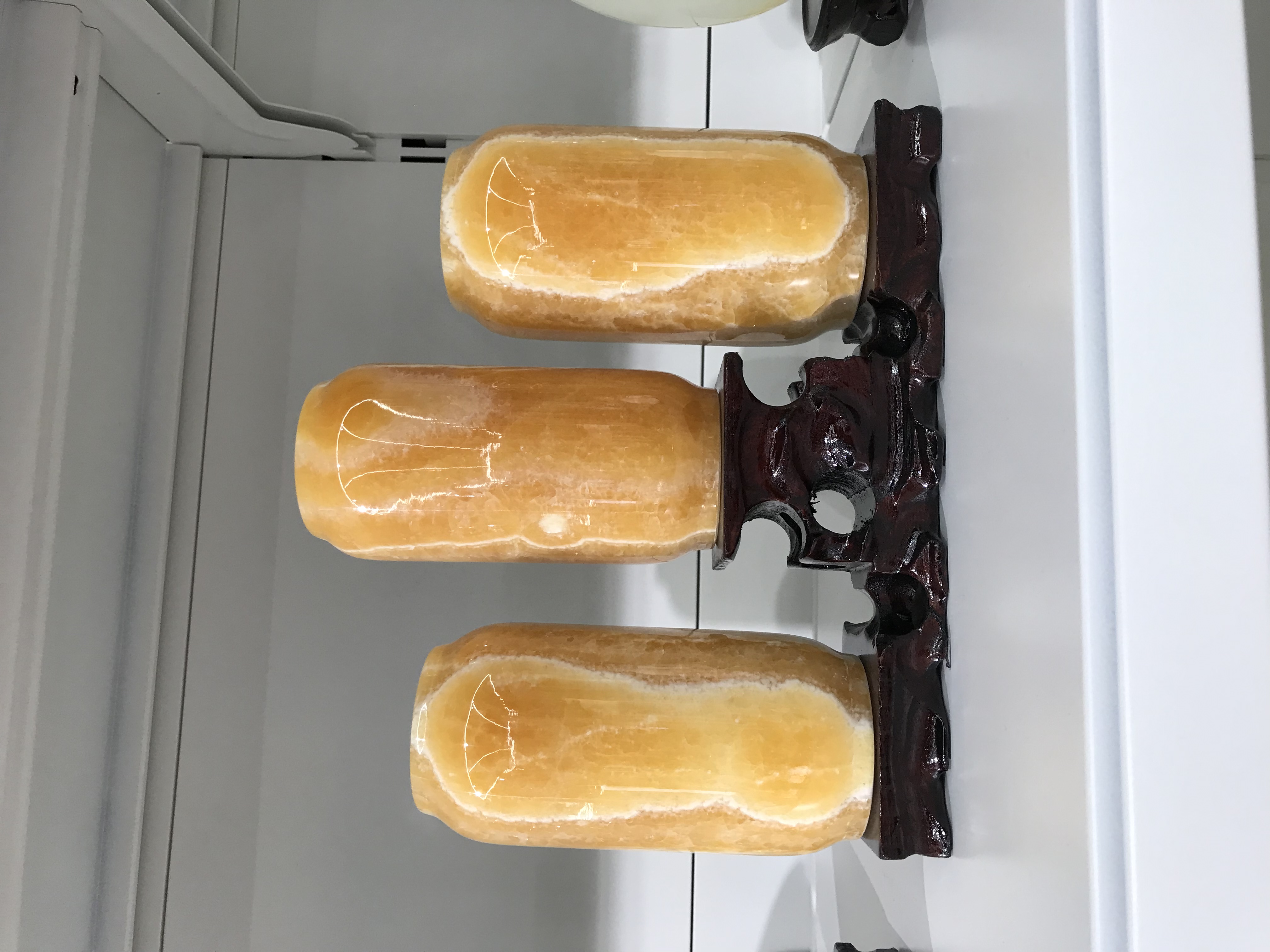 巴基斯坦玉石雕刻摆件#花瓶客厅摆件