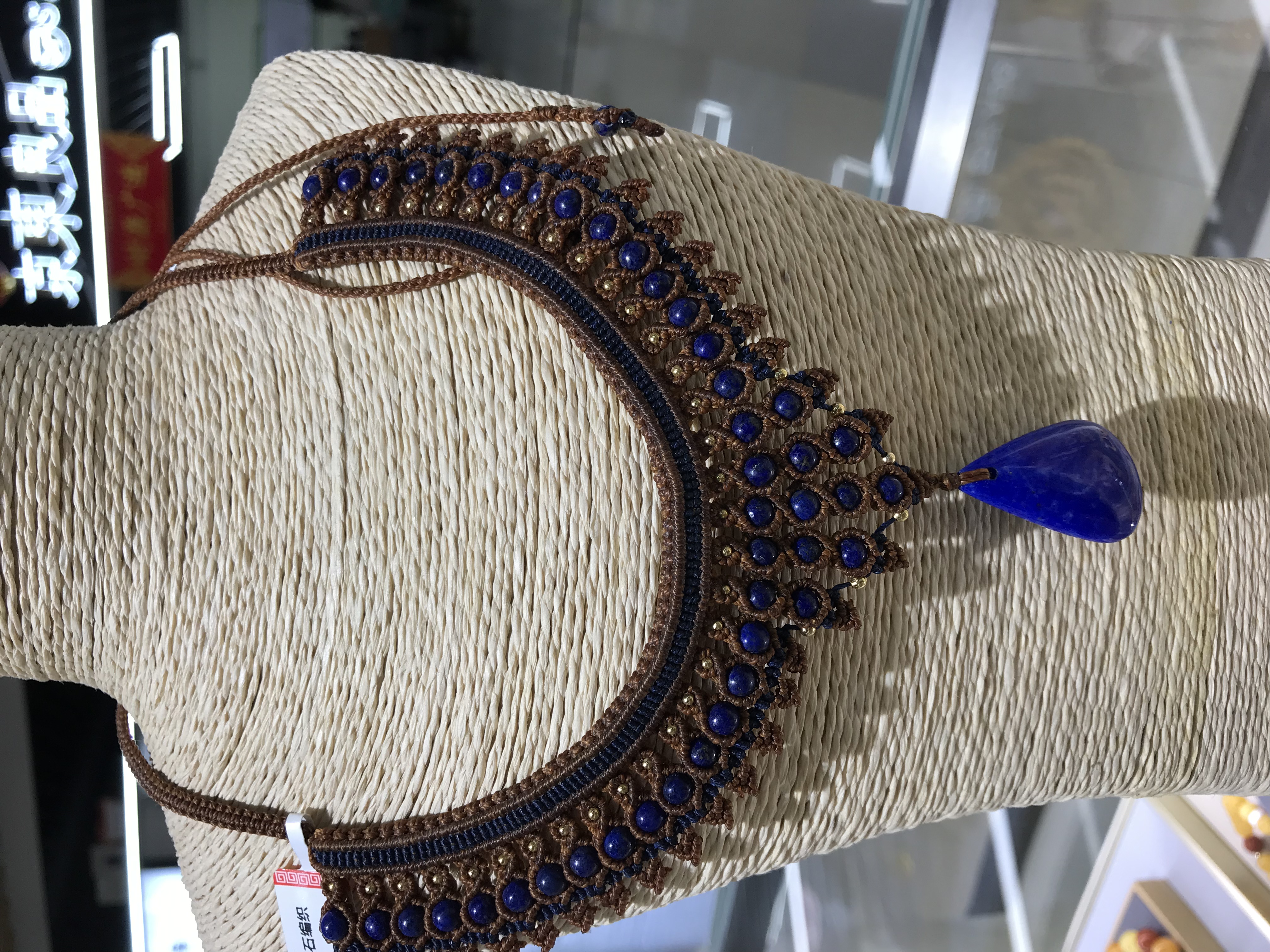 原创设计珠宝定制#手工编织#青金石#详情图2